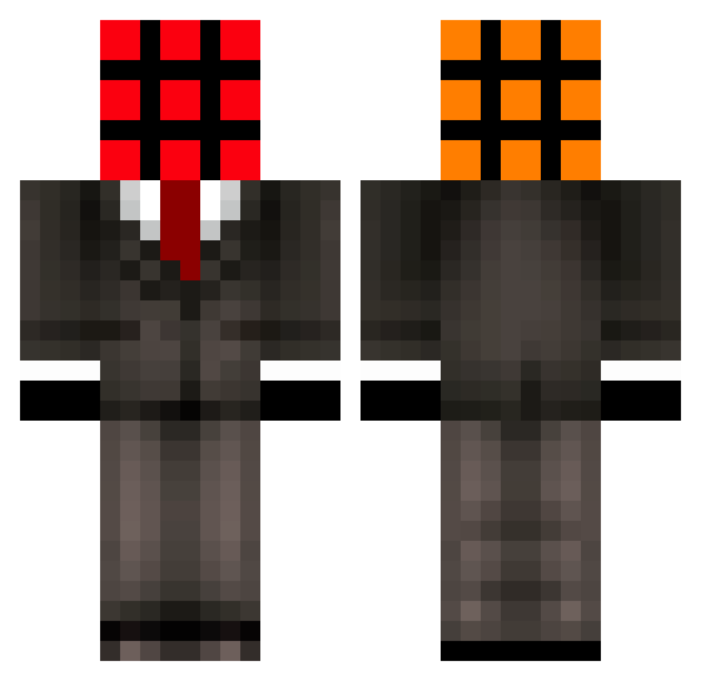xaLemm Minecraft skin, front and back view