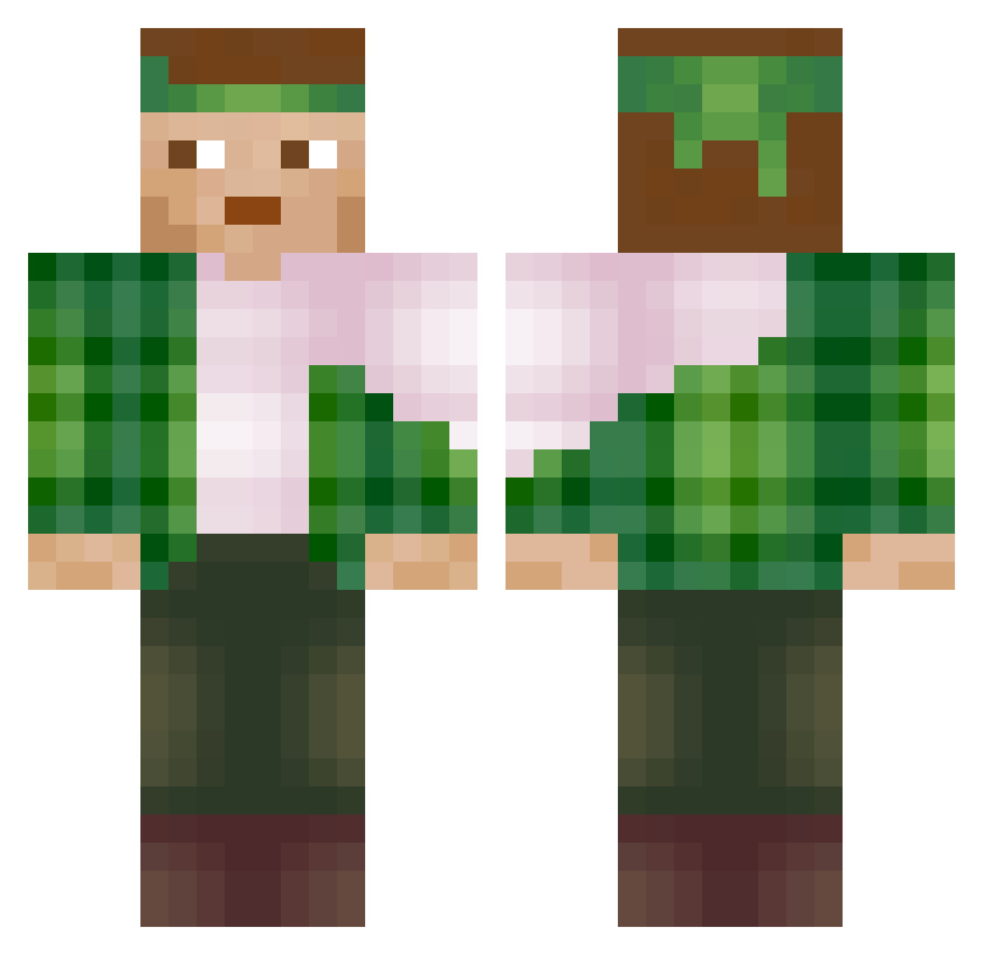 LennartPiou Minecraft skin, front and back view