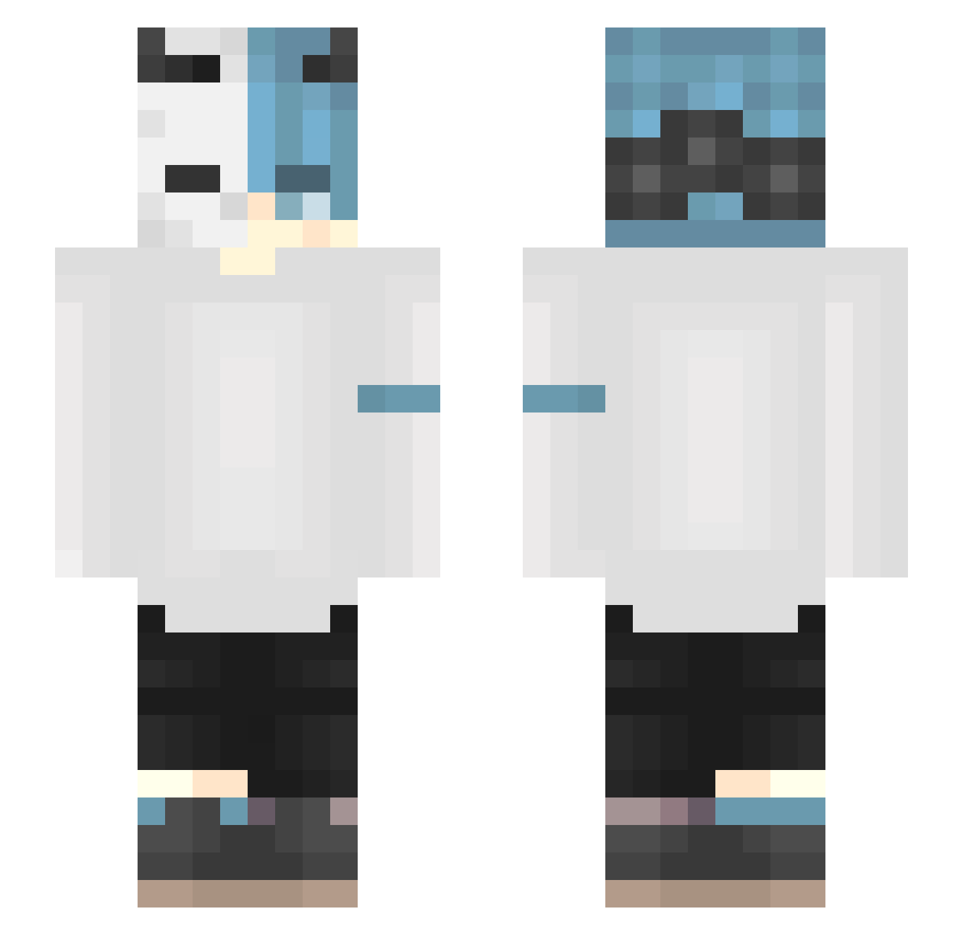 zCombosNotToxic Minecraft skin, front and back view