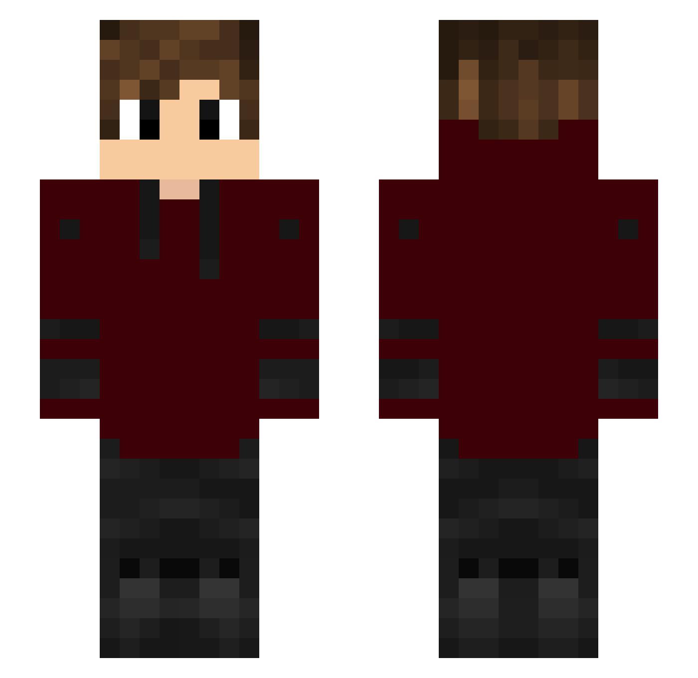 Ugala Minecraft skin, front and back view