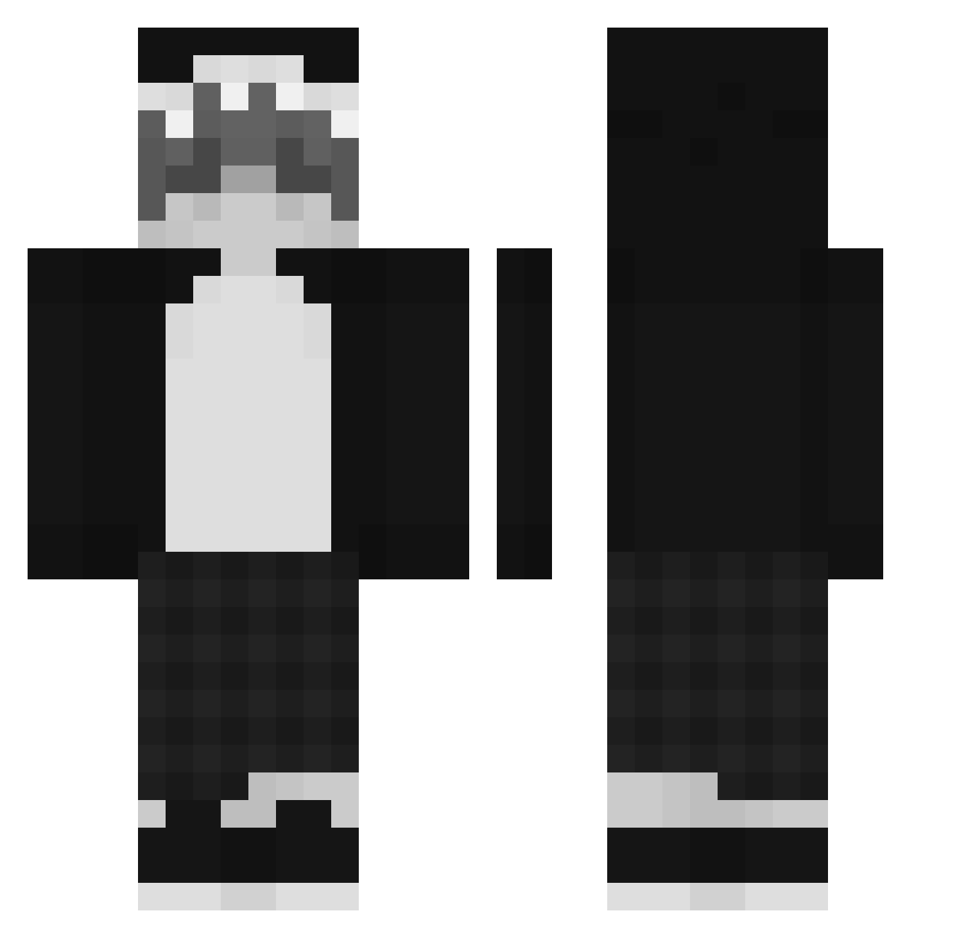 xeroxabrihim Minecraft skin, front and back view
