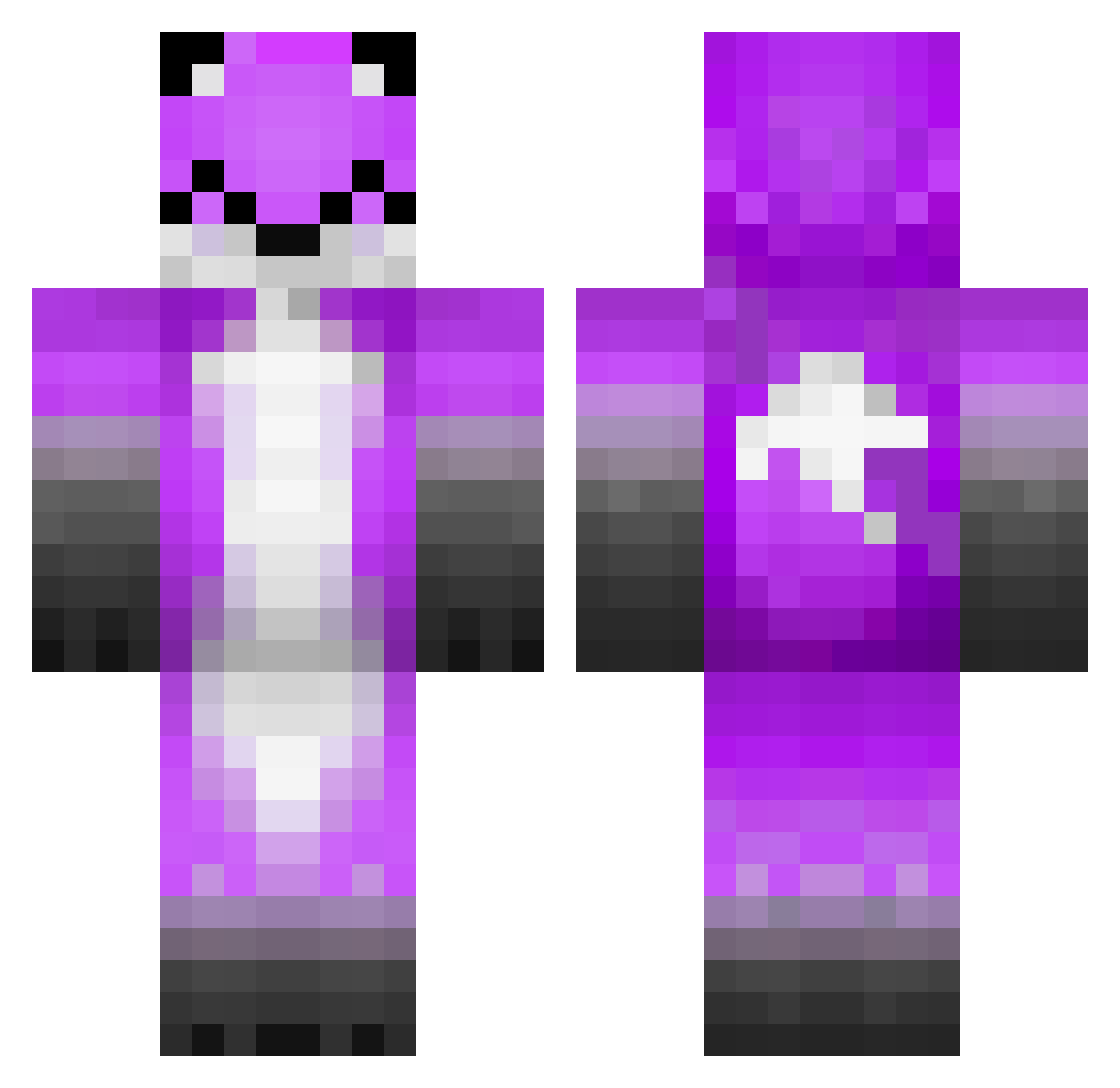 Samagras Minecraft skin, front and back view