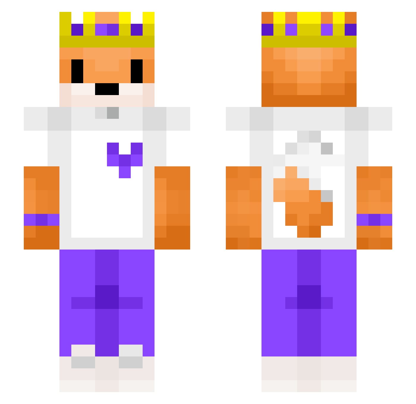 Li1siasty999 Minecraft skin, front and back view