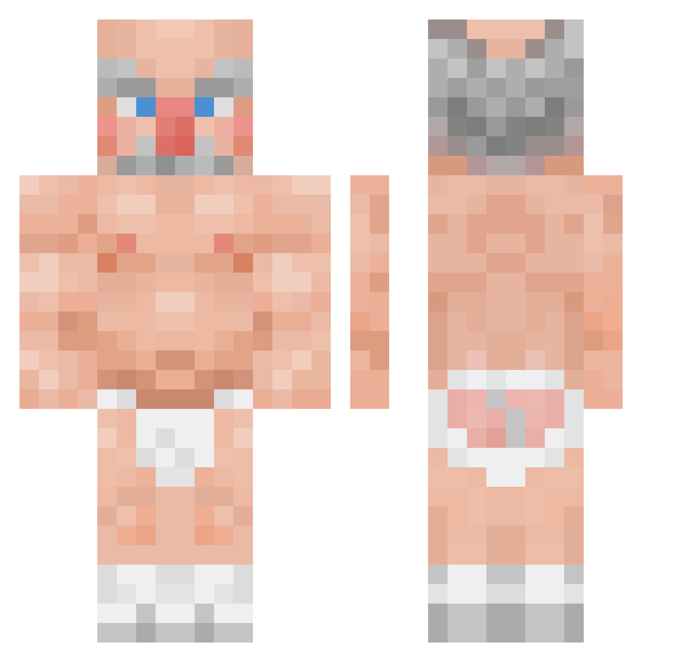zackattacks13 Minecraft skin, front and back view