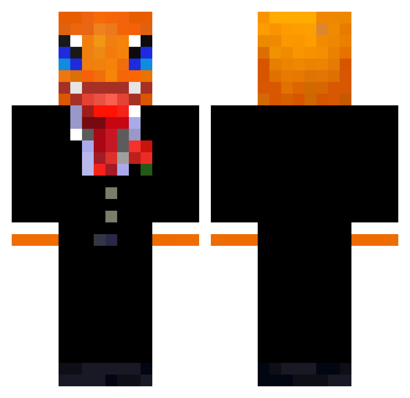 Rawr_avi Minecraft skin, front and back view