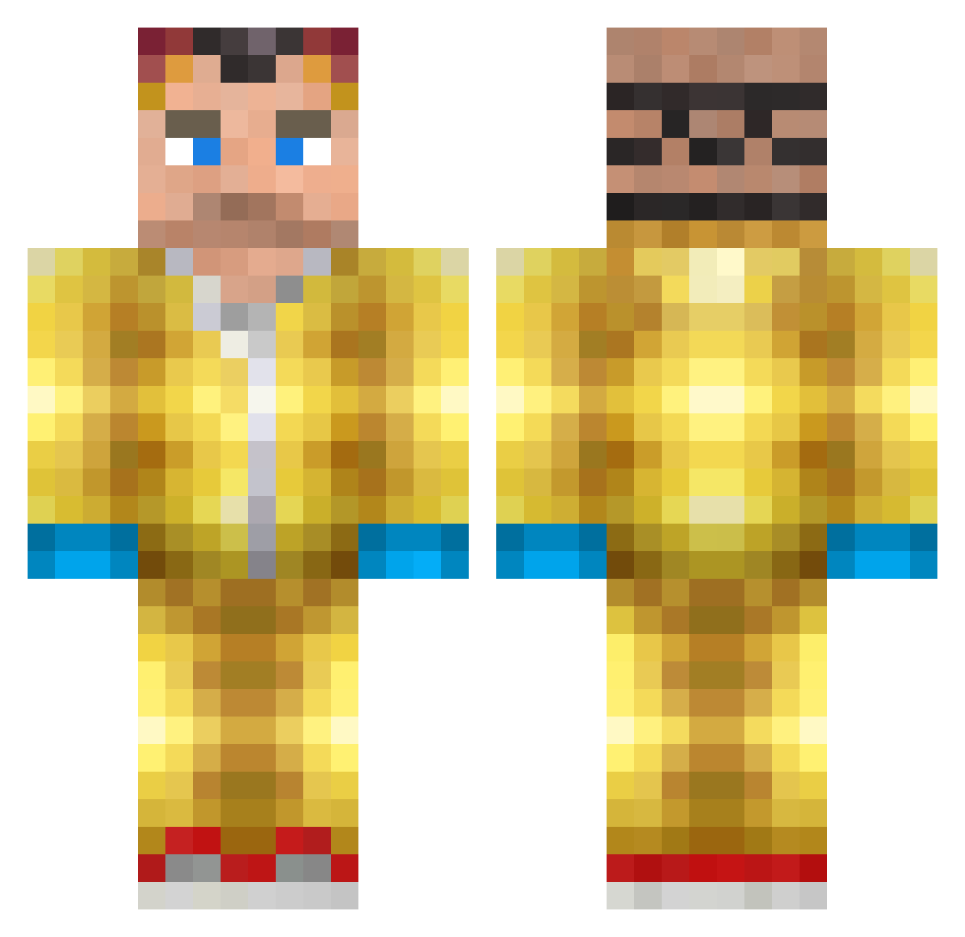 satuseta123 Minecraft skin, front and back view