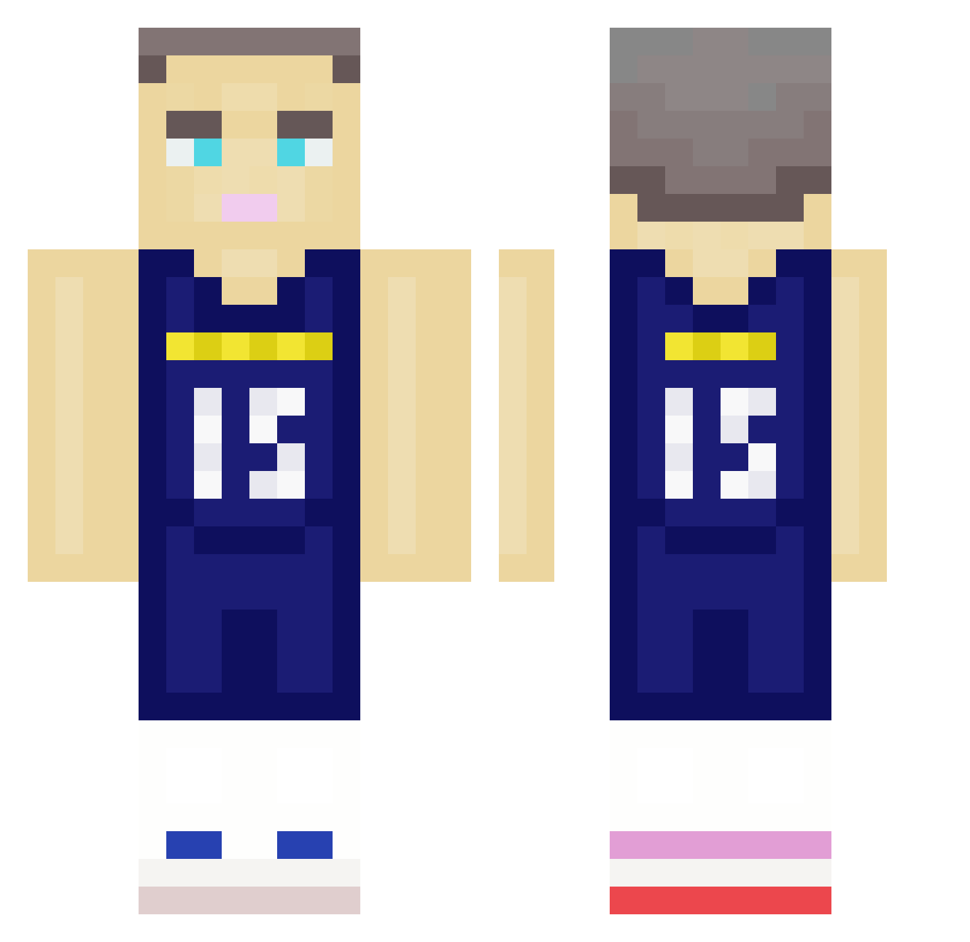 LukeyDukey902 Minecraft skin, front and back view