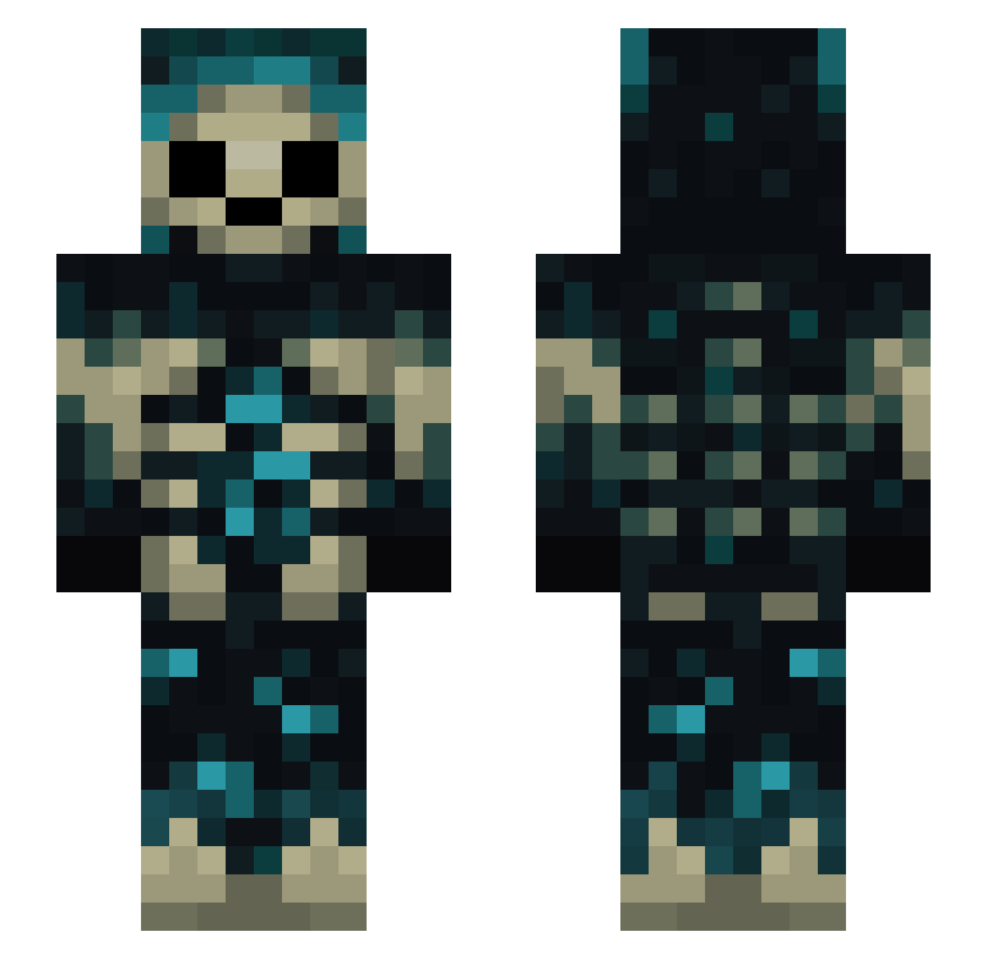 YinXB Minecraft skin, front and back view