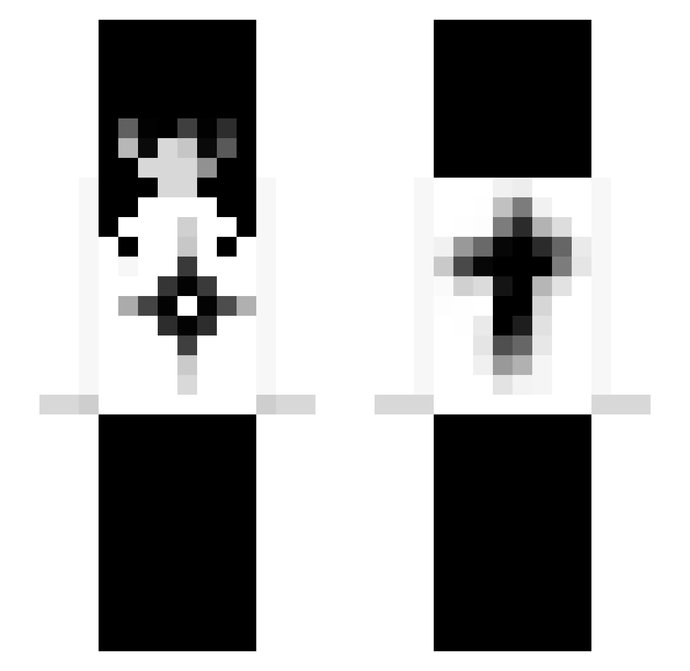 SoldierStyle Minecraft skin, front and back view