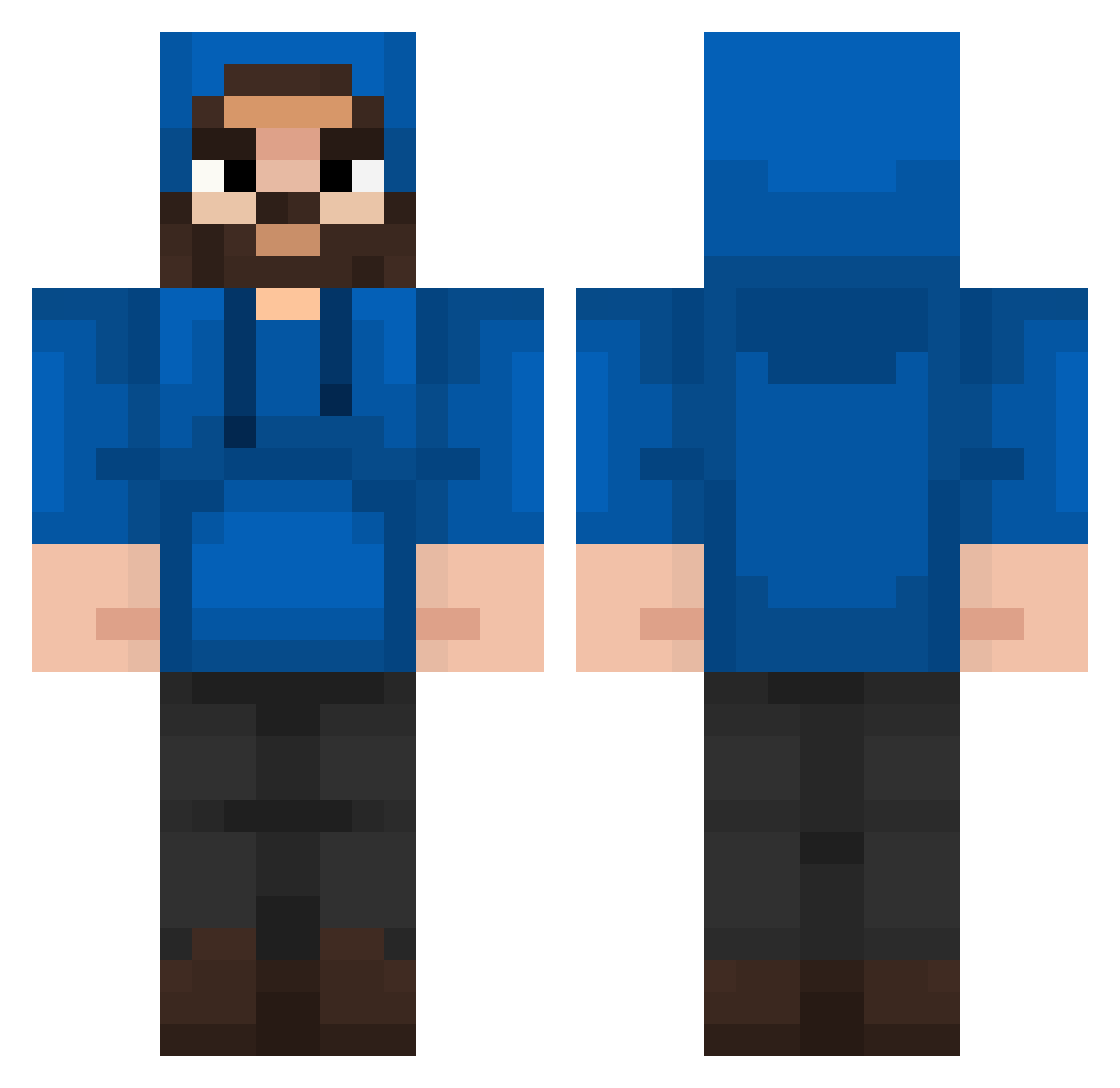 TSM_Frap Minecraft skin, front and back view
