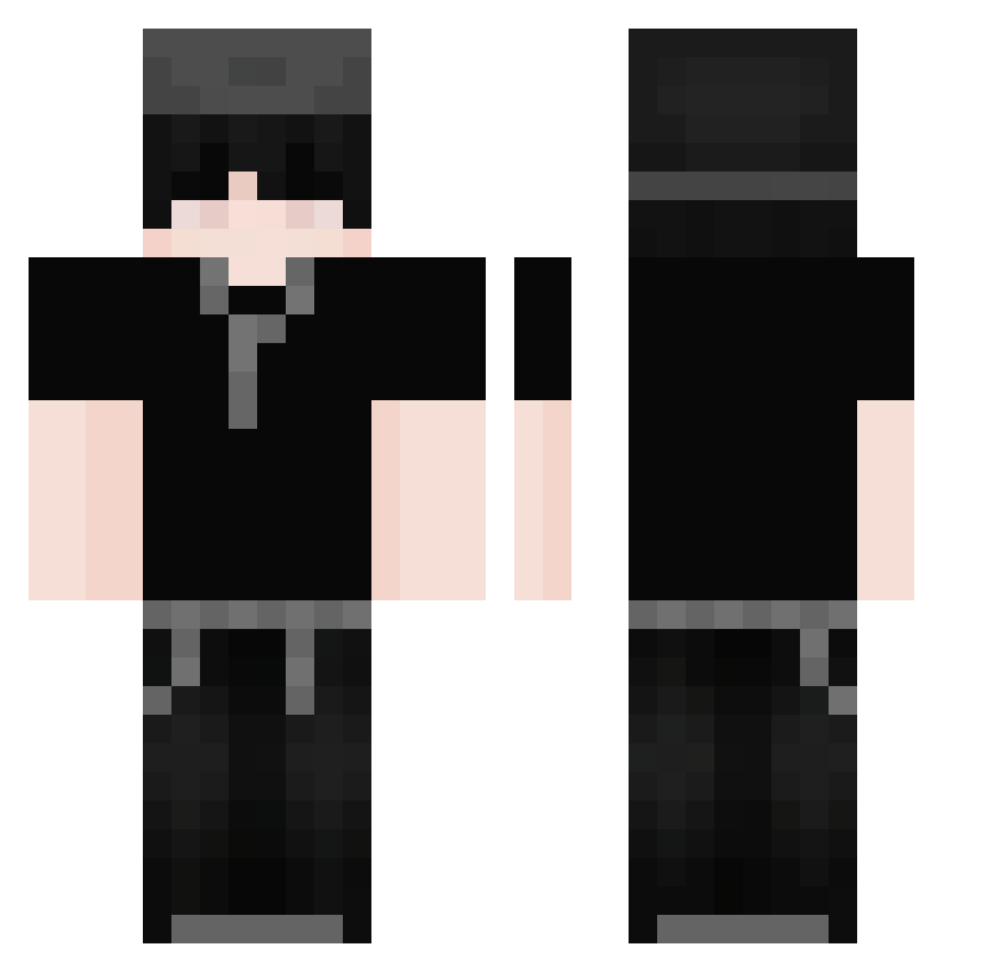 Stray_XD Minecraft skin, front and back view