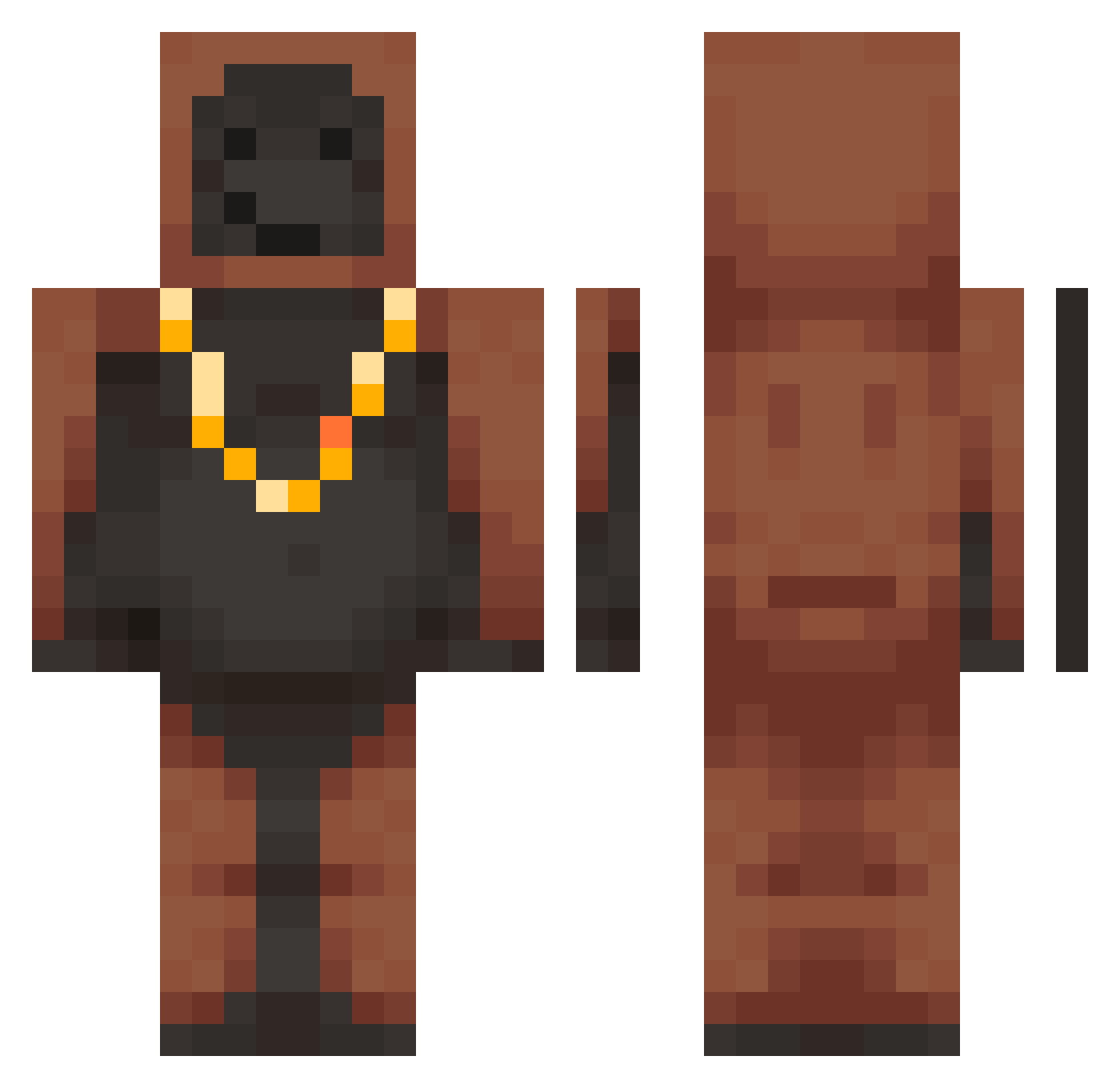 YonaCoal20 Minecraft skin, front and back view
