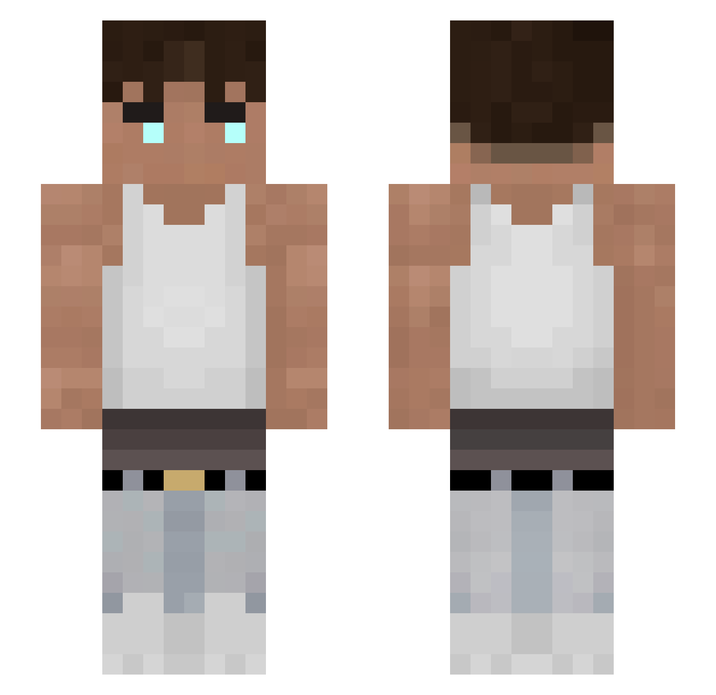 Robert2Crazy Minecraft skin, front and back view