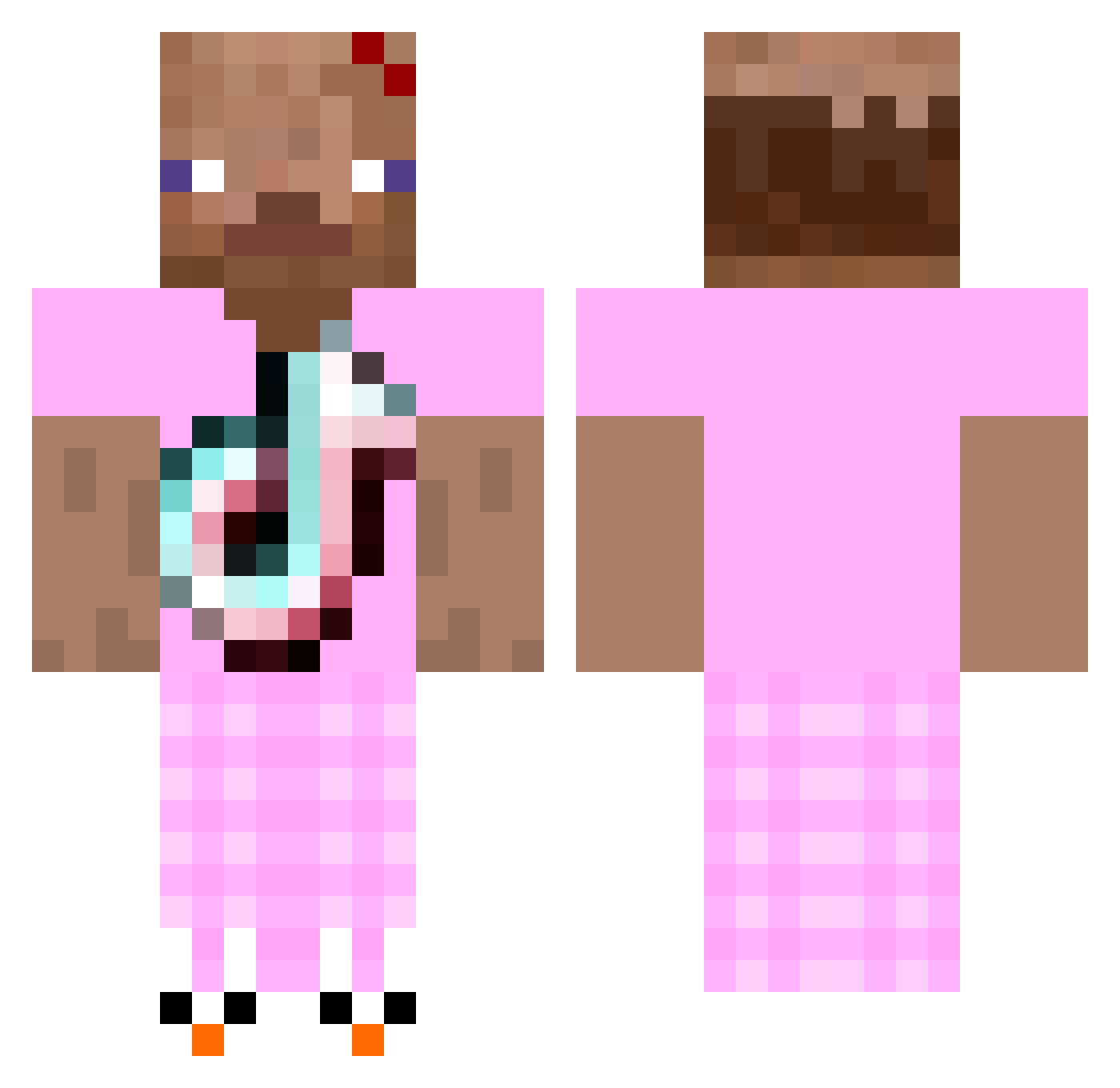 Mr_Sevik Minecraft skin, front and back view
