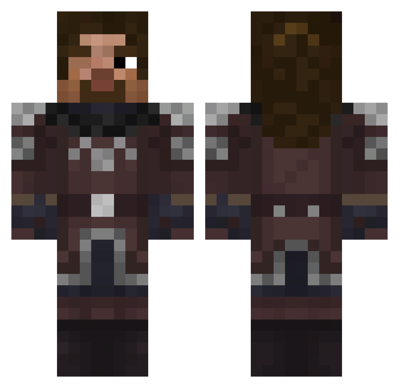 MocoLocoK90 Minecraft skin, front and back view