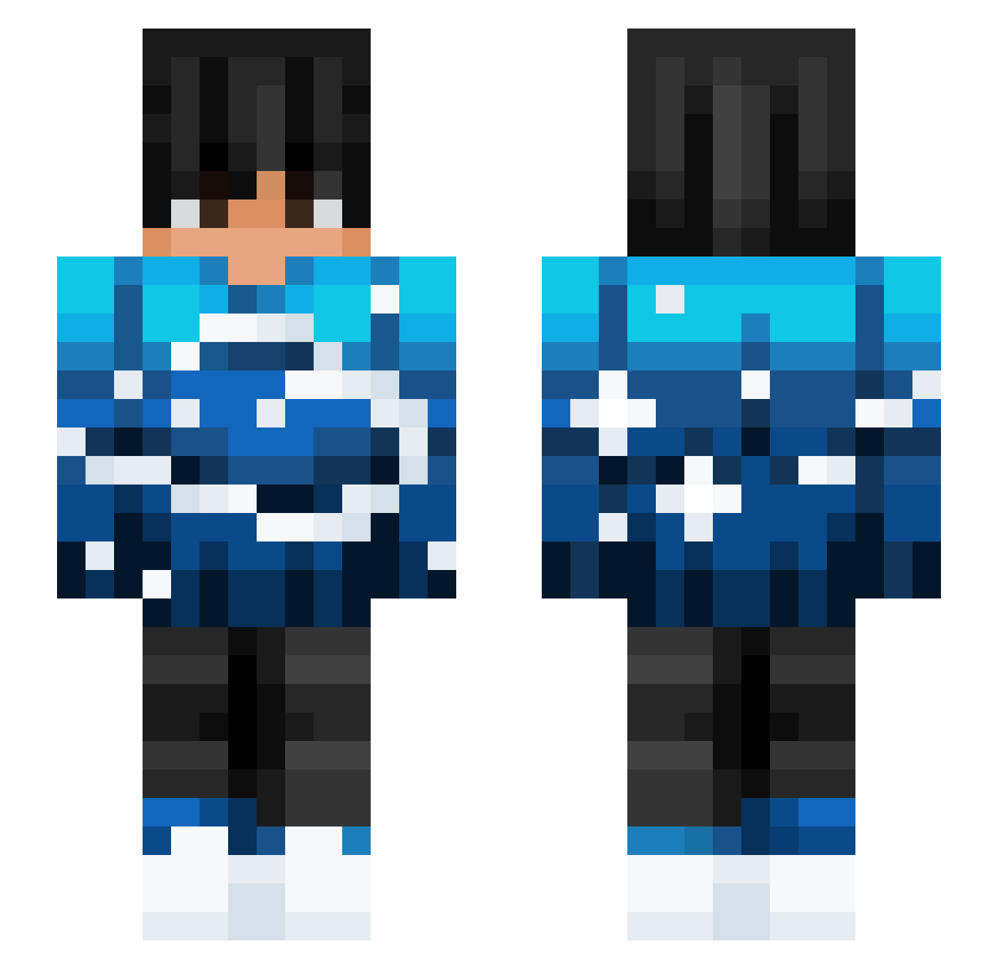 cev1che Minecraft skin, front and back view