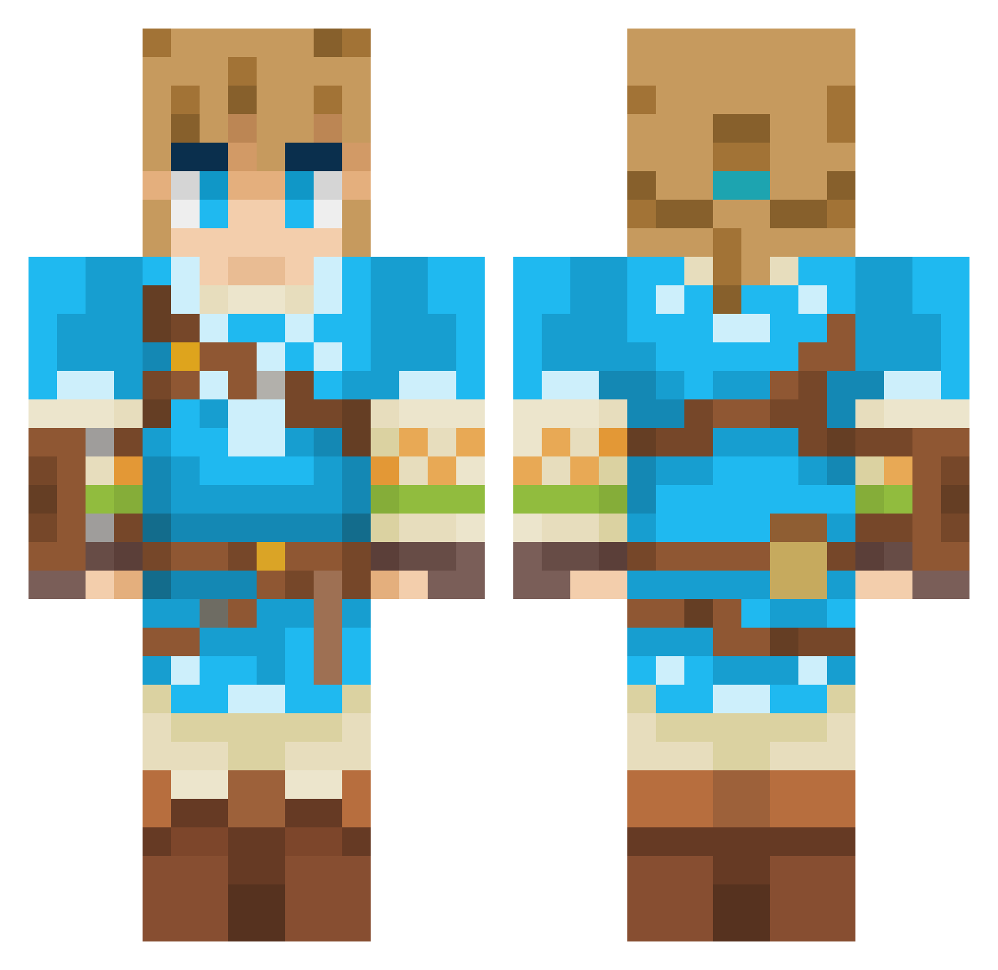 Tibitt_ Minecraft skin, front and back view