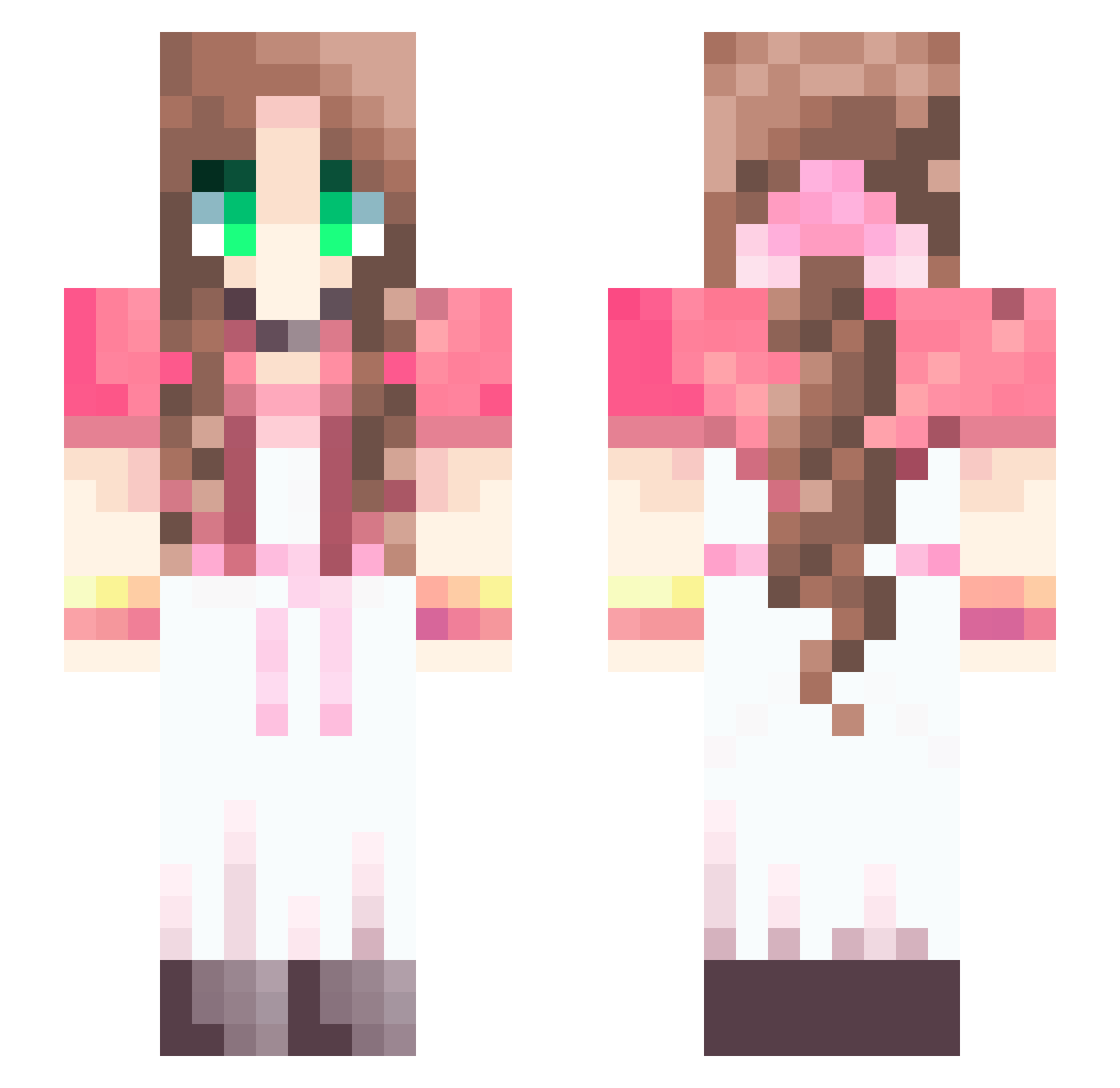 ConCash Minecraft skin, front and back view