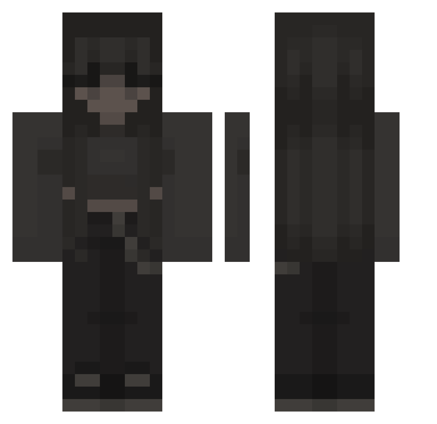 pilgrimsreign Minecraft skin, front and back view