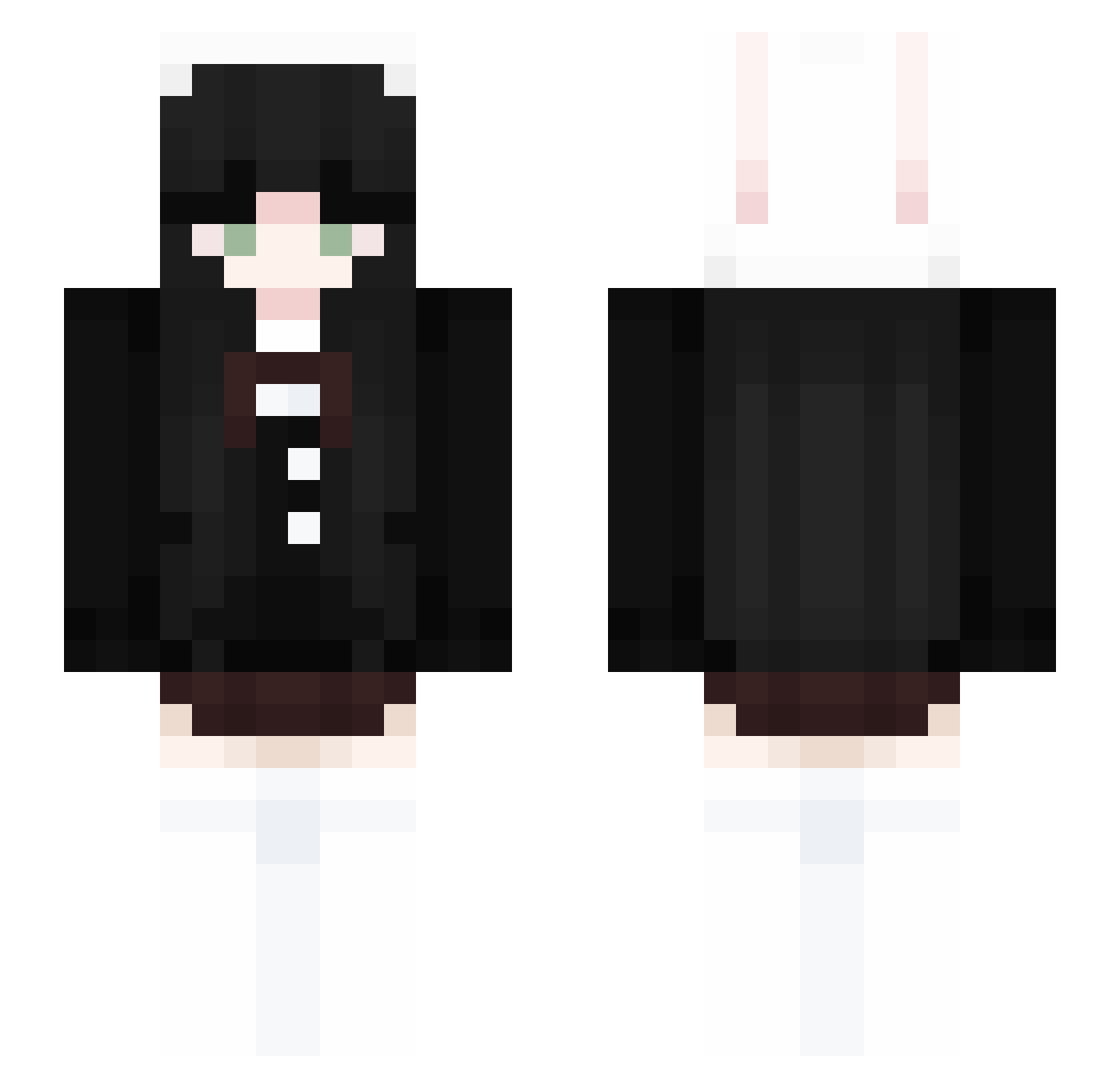 claudia Minecraft skin, front and back view