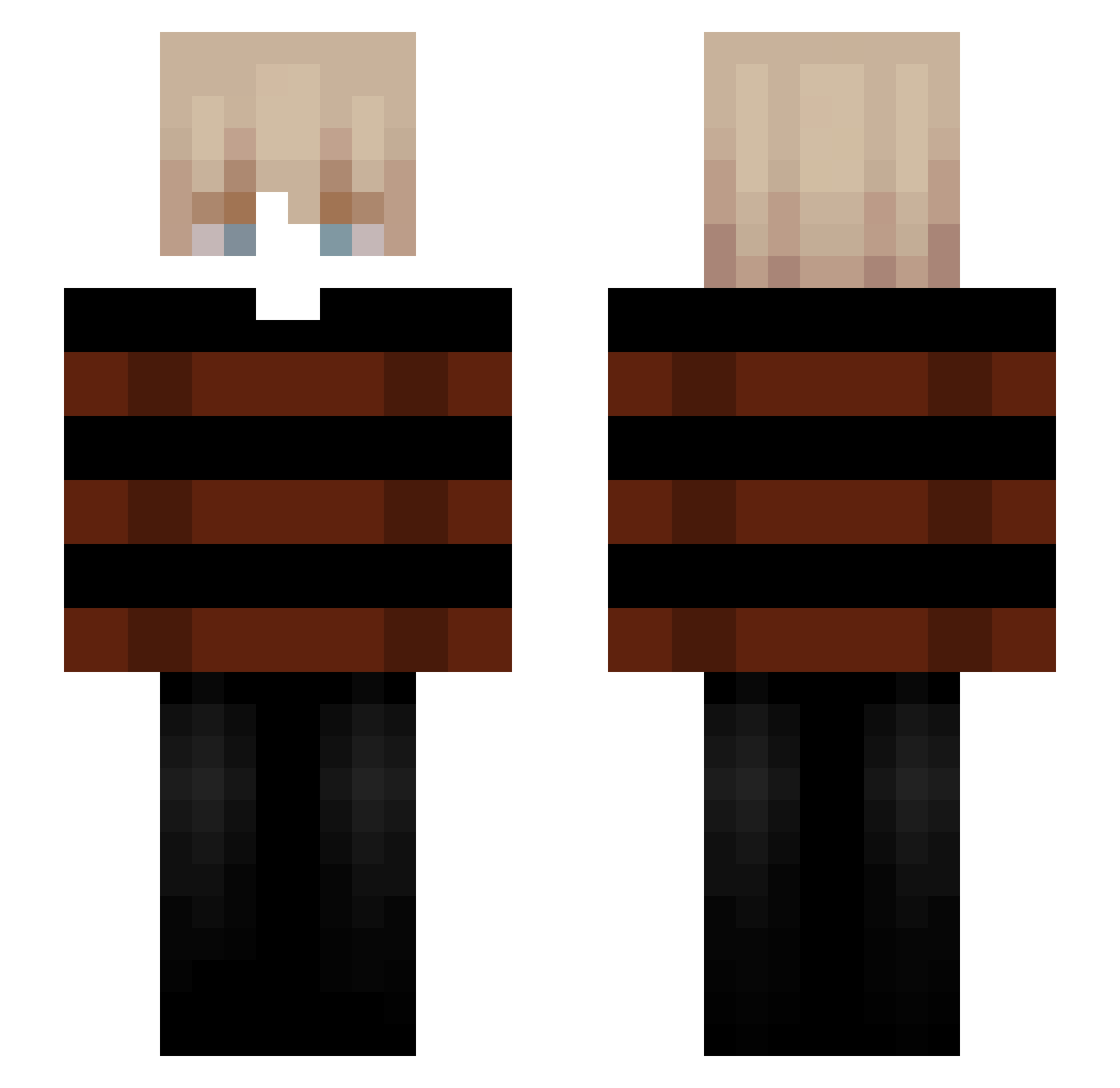 snath Minecraft skin, front and back view