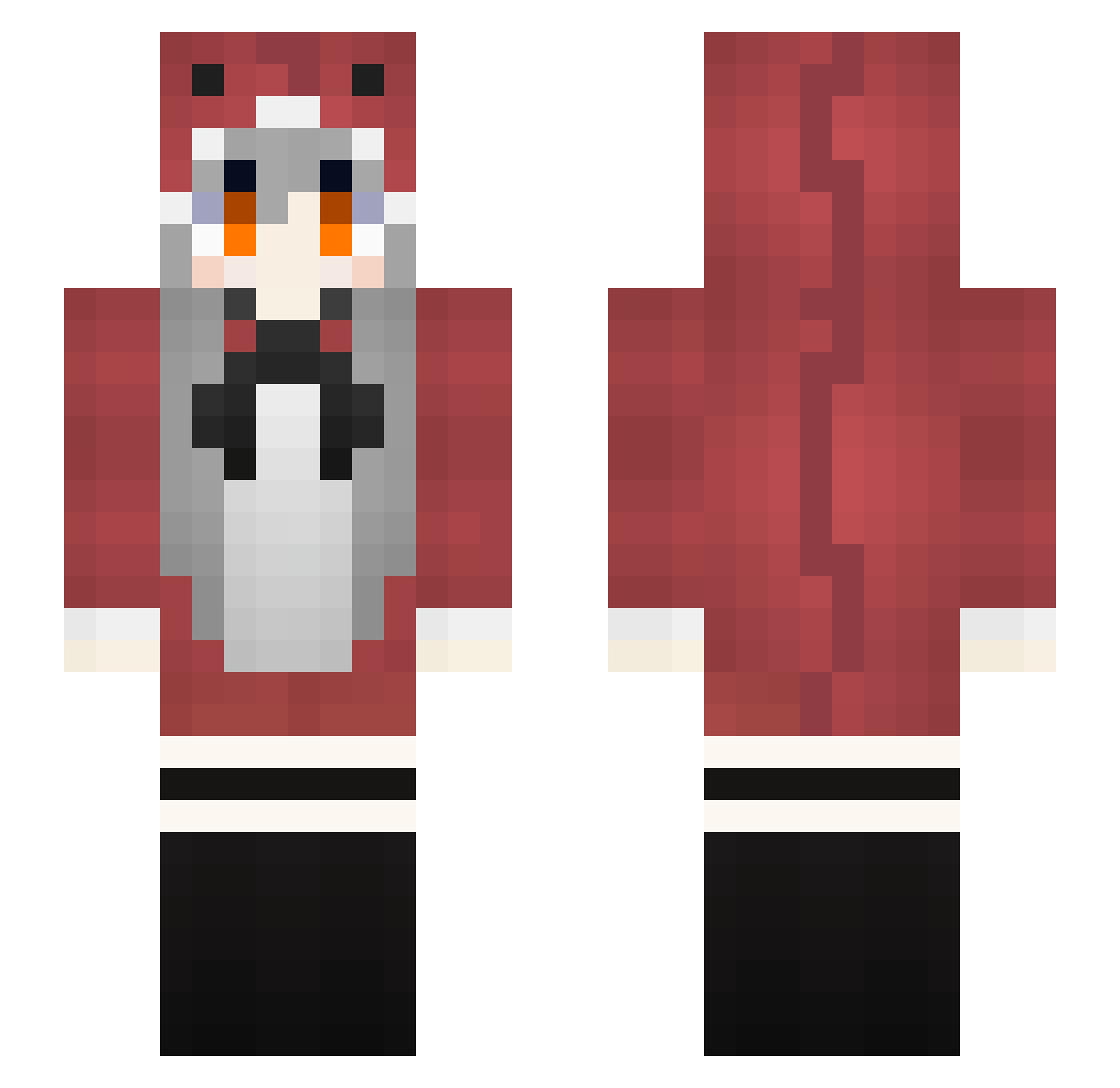 FENIXSHIRO Minecraft skin, front and back view