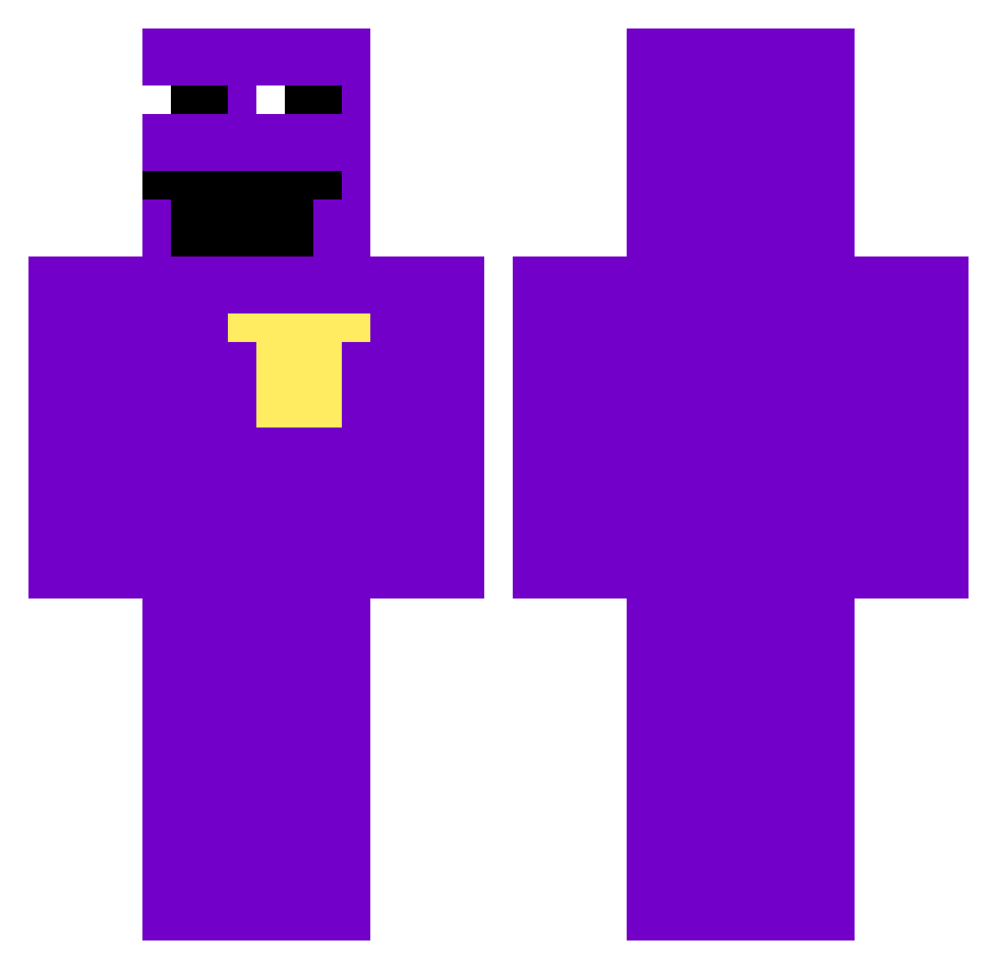 NotDreamXD Minecraft skin, front and back view