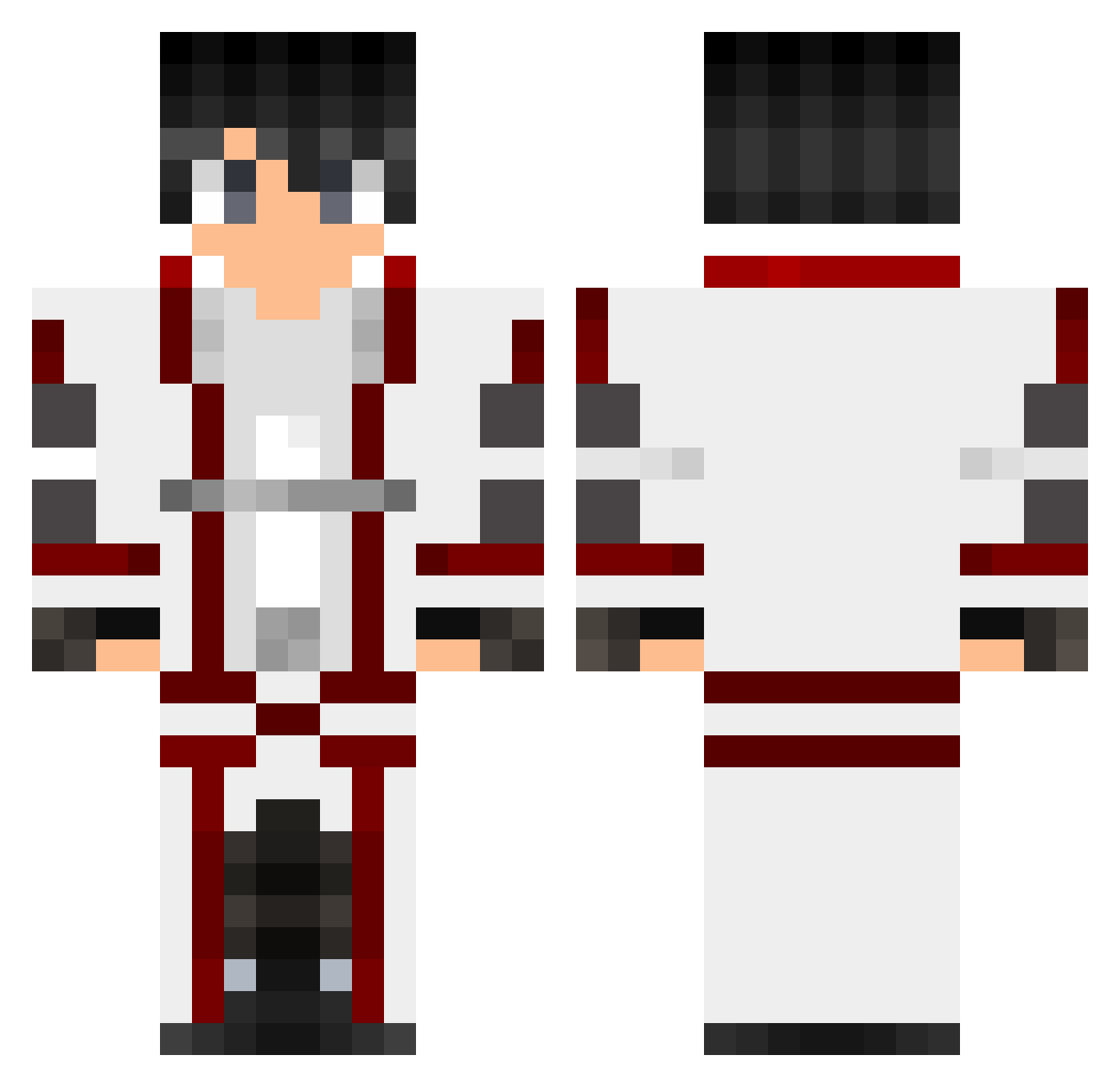 Itz_Ro Minecraft skin, front and back view