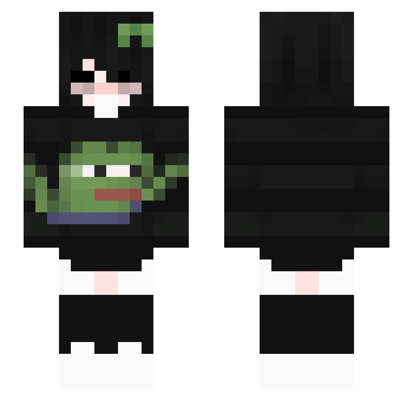 yuugioh Minecraft skin, front and back view