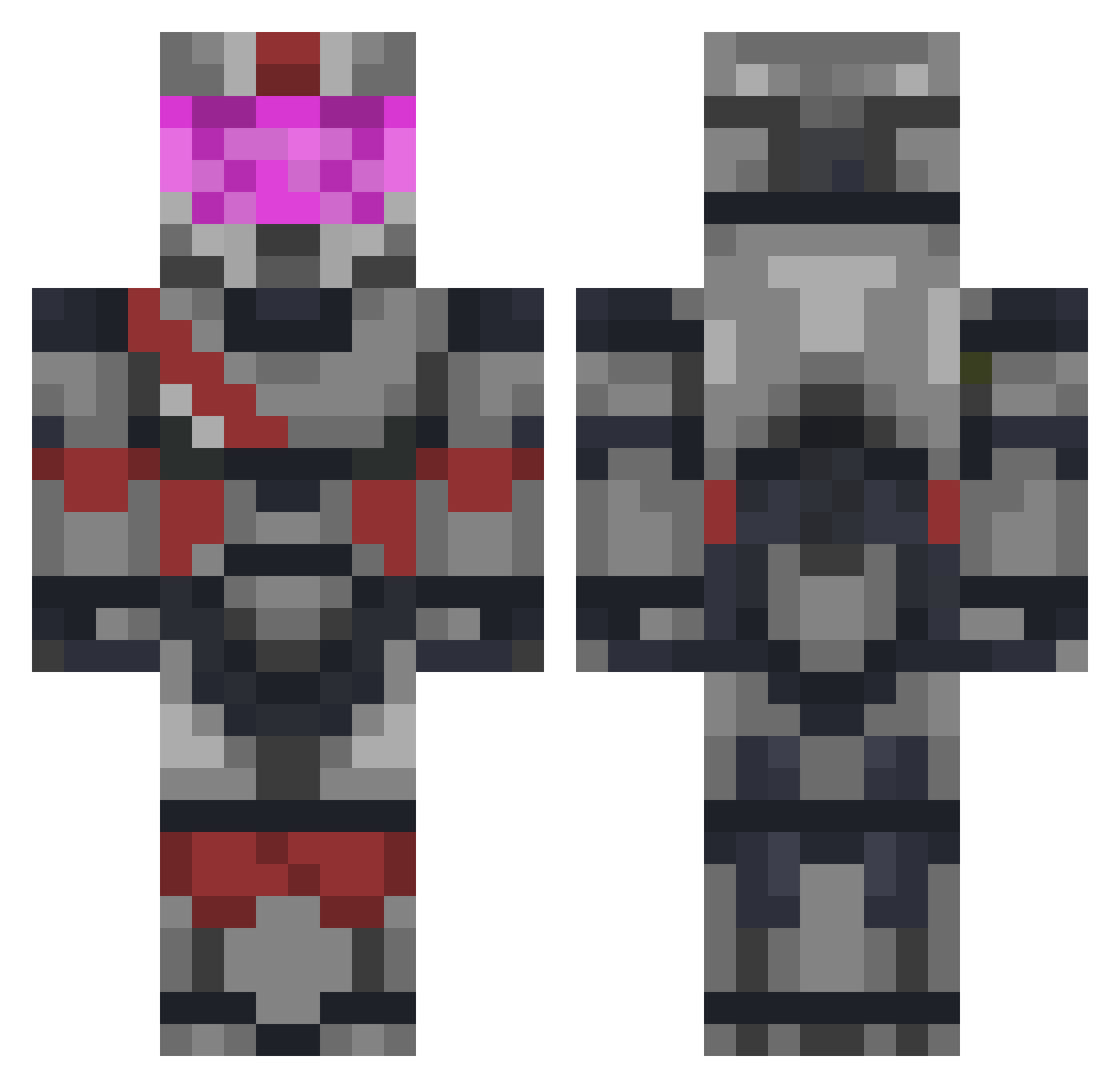DragonJakeSharma Minecraft skin, front and back view