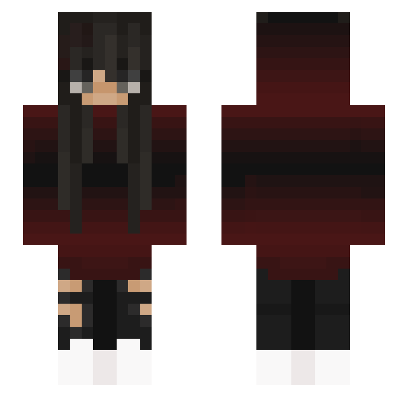 Takkun157 Minecraft skin, front and back view