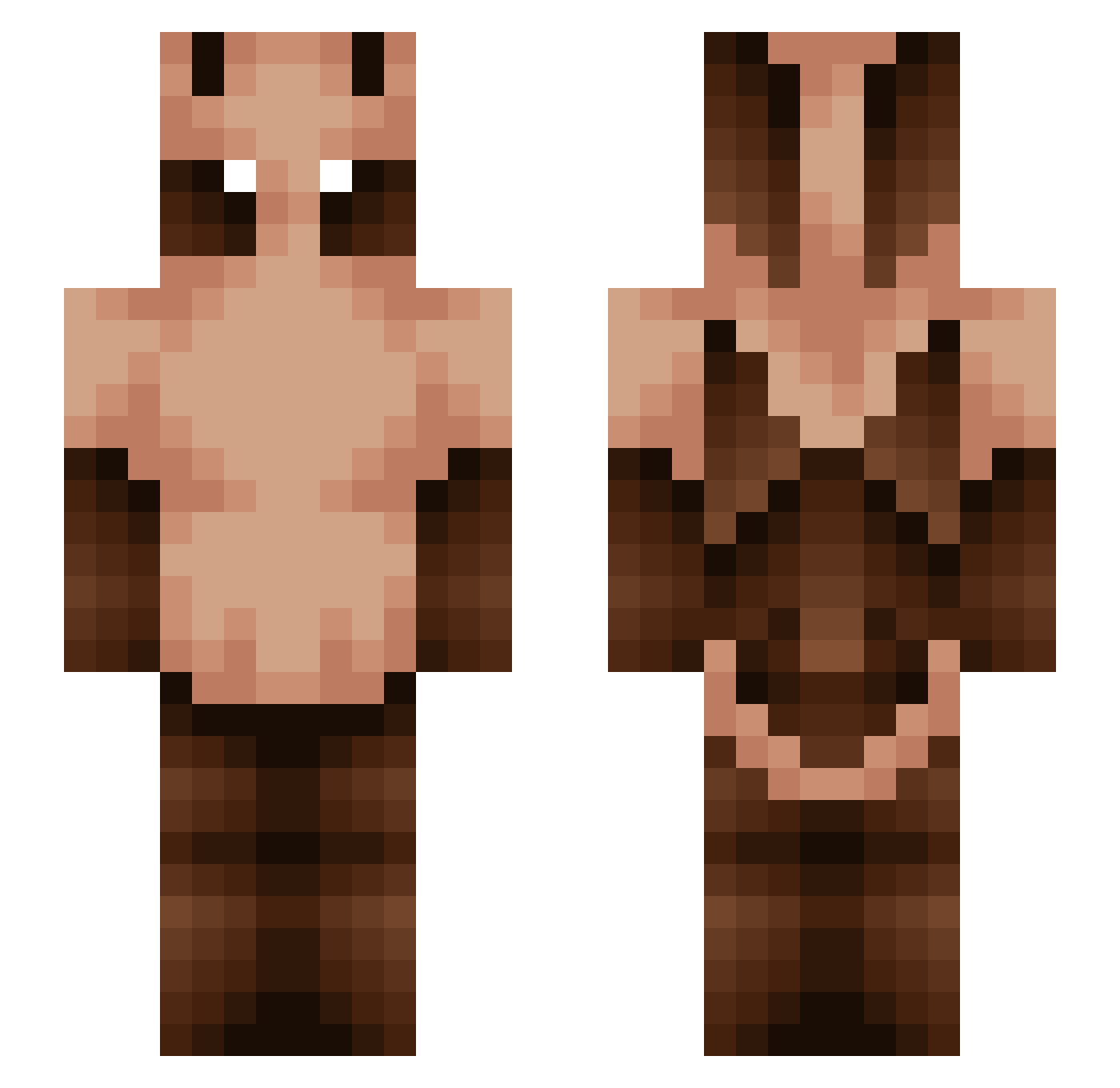 Jenczun Minecraft skin, front and back view
