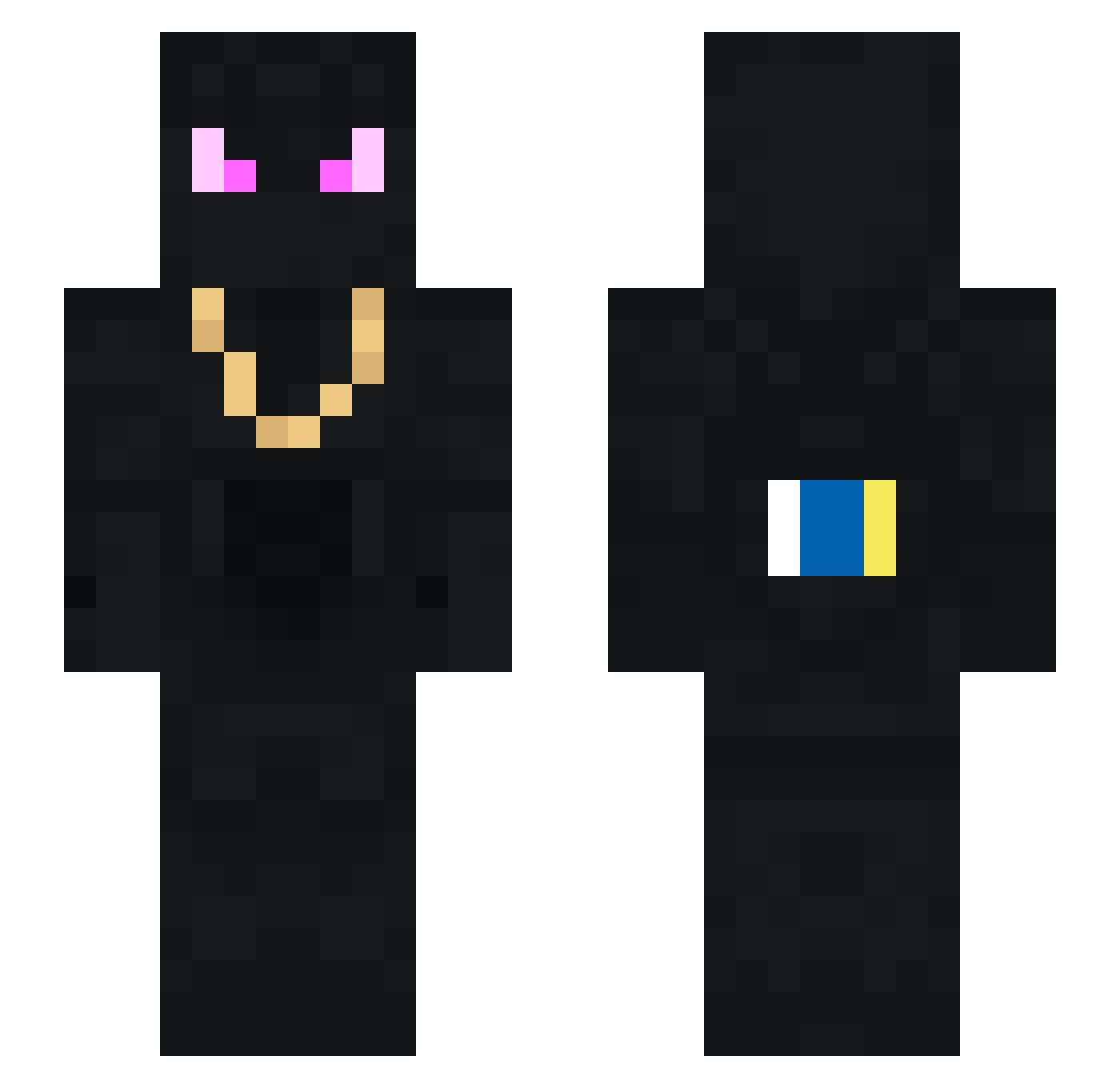 R0Nii69 Minecraft skin, front and back view
