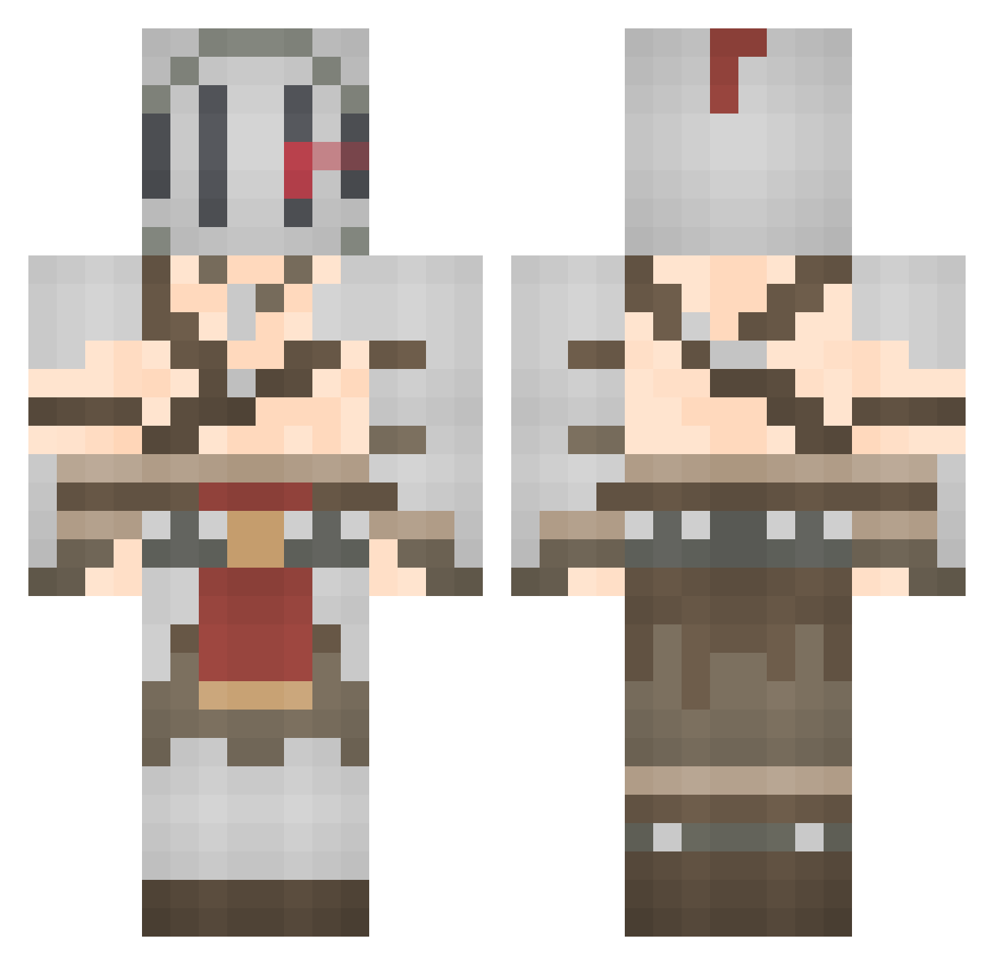 SwiftSsonic Minecraft skin, front and back view