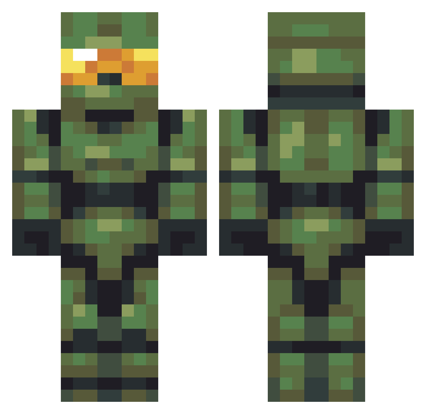 Drjaynnii Minecraft skin, front and back view