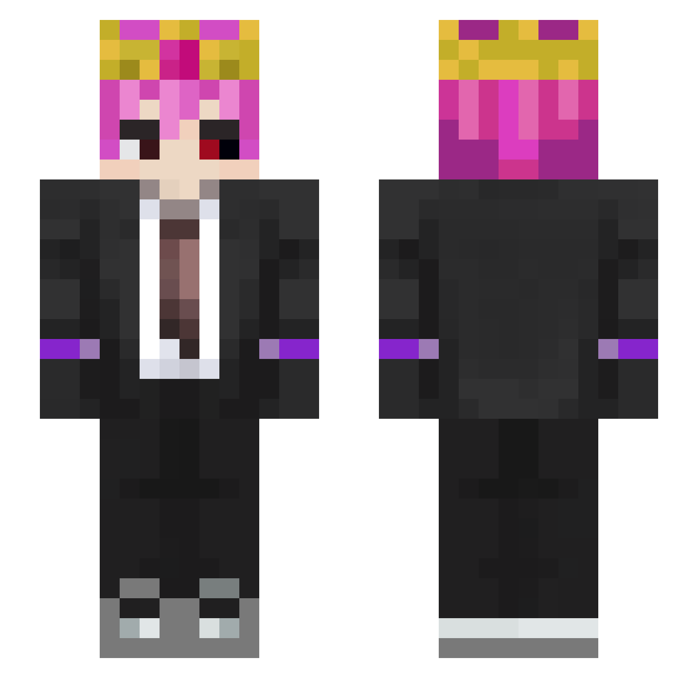 VOR1X_XD Minecraft skin, front and back view