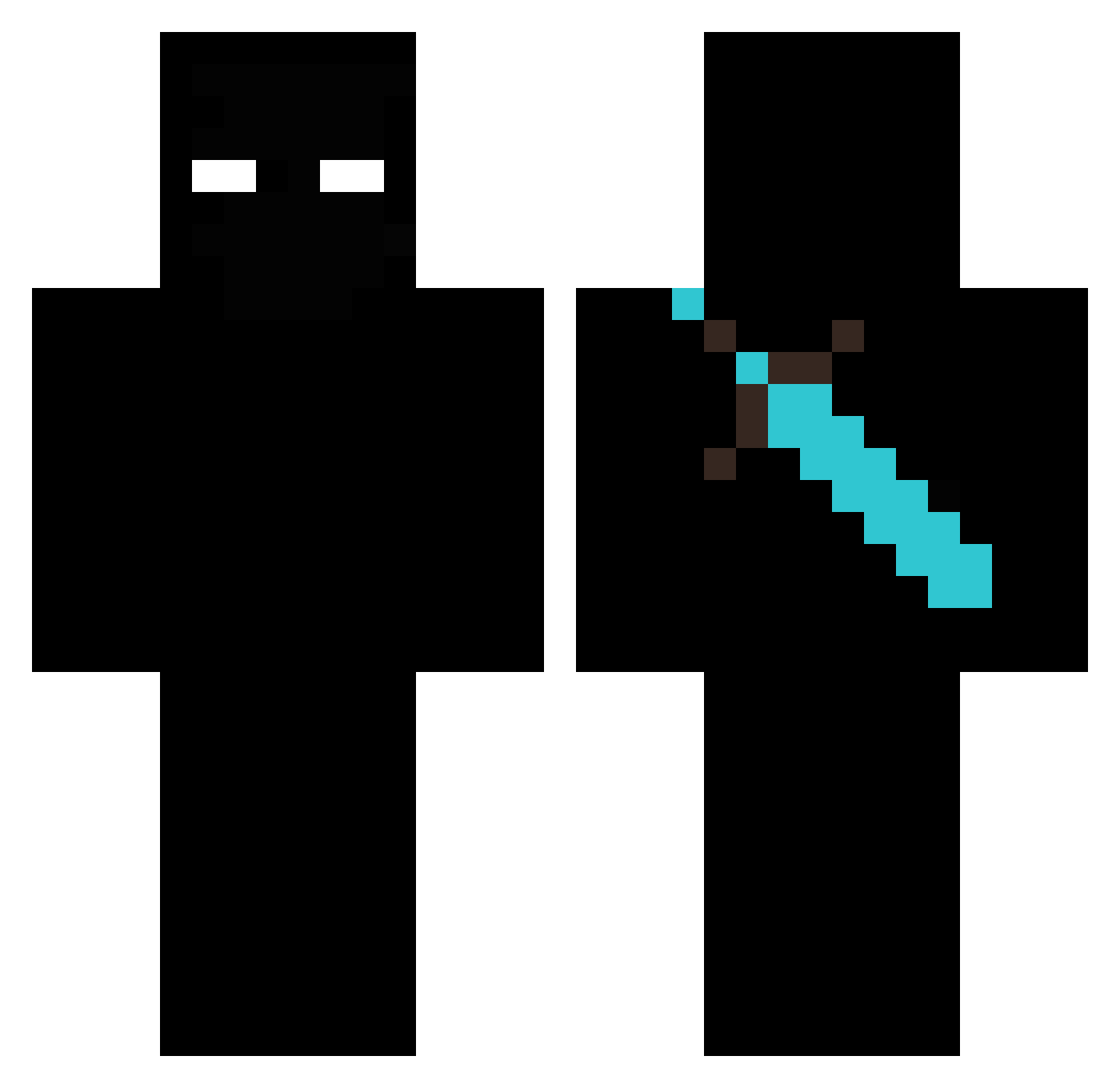zLovers_PvP Minecraft skin, front and back view