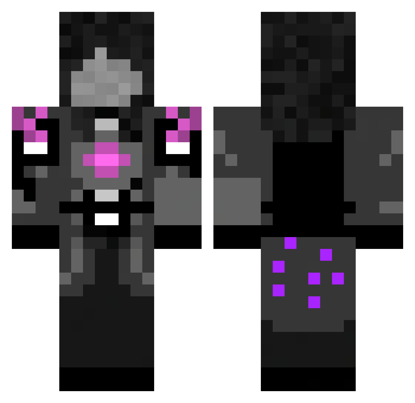 TvmanJeffrey Minecraft skin, front and back view