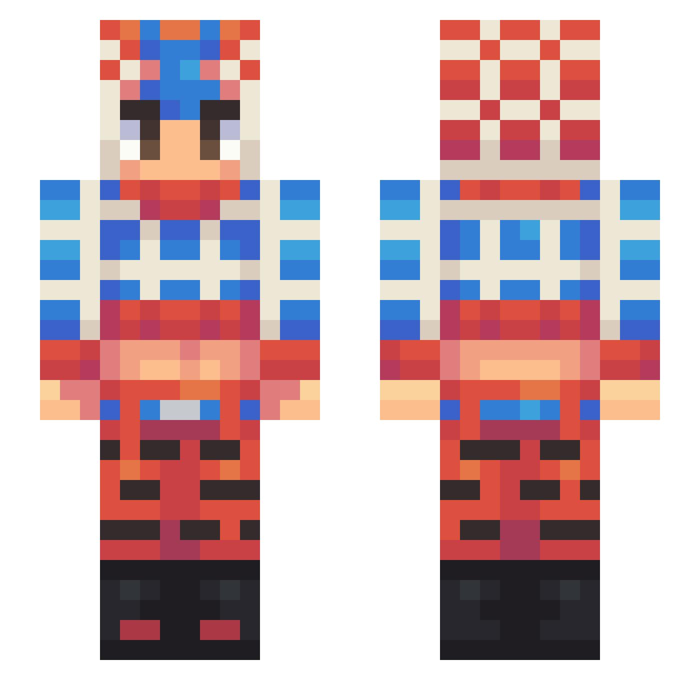 DGames_57 Minecraft skin, front and back view