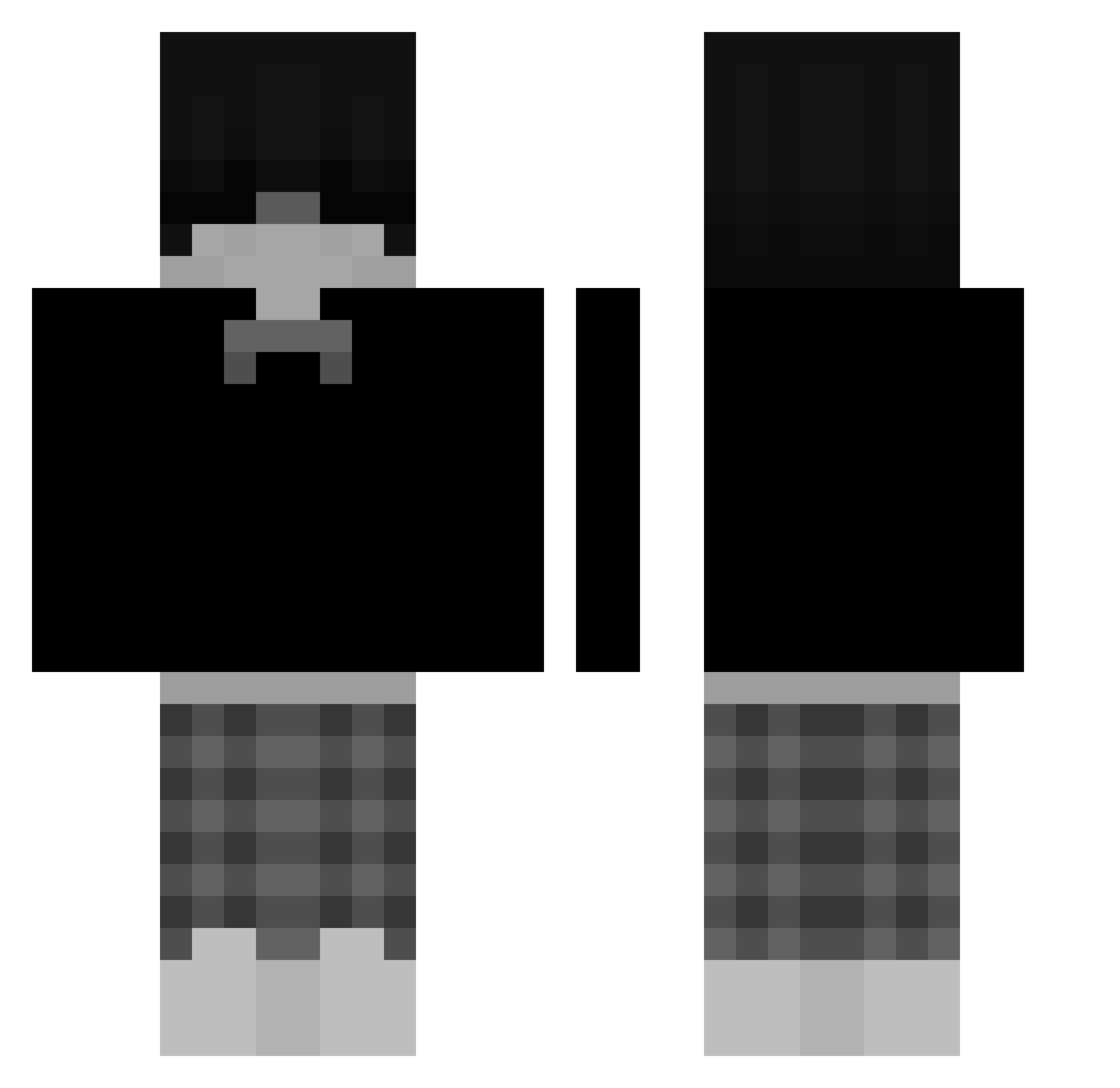 Tobiqz Minecraft skin, front and back view