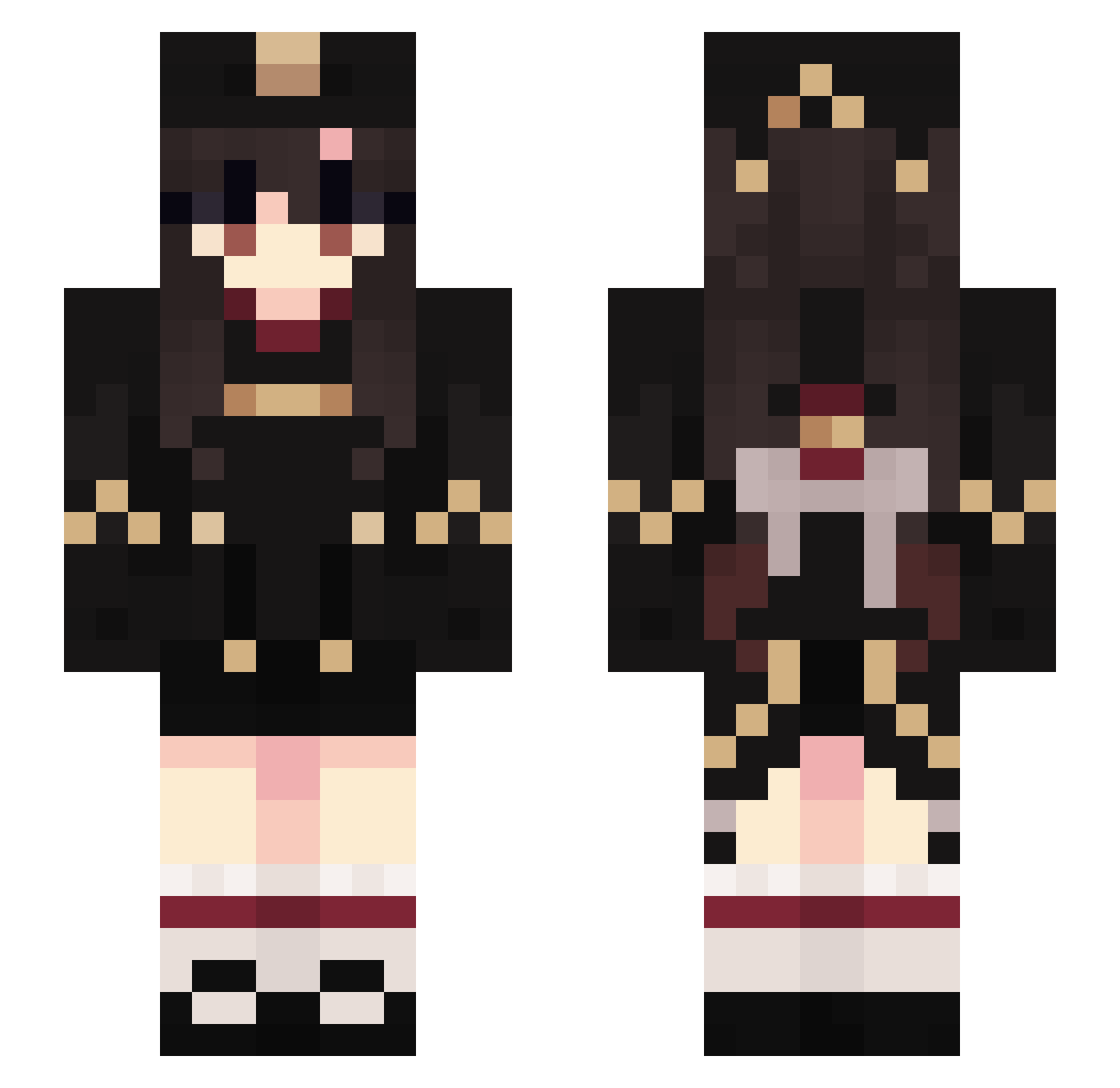 superconductors Minecraft skin, front and back view