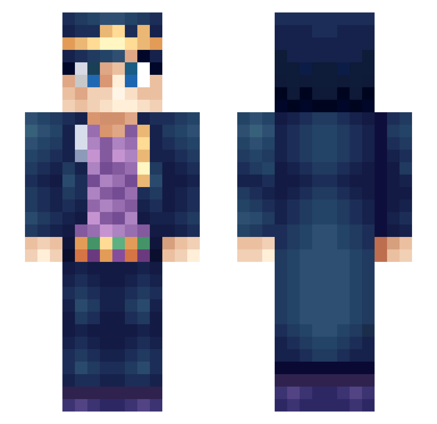 Claudie Minecraft skin, front and back view
