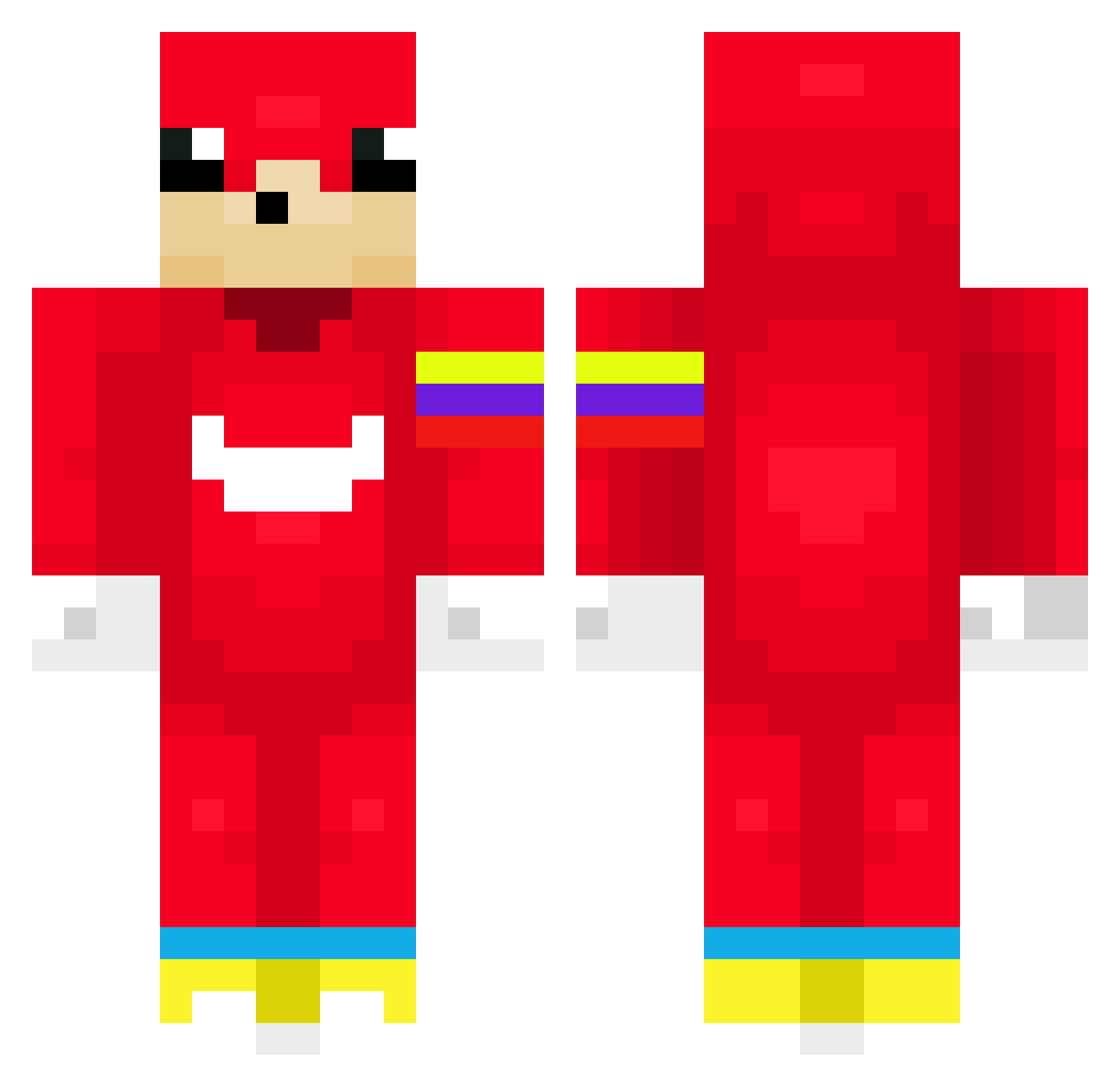 Vagility Minecraft skin, front and back view