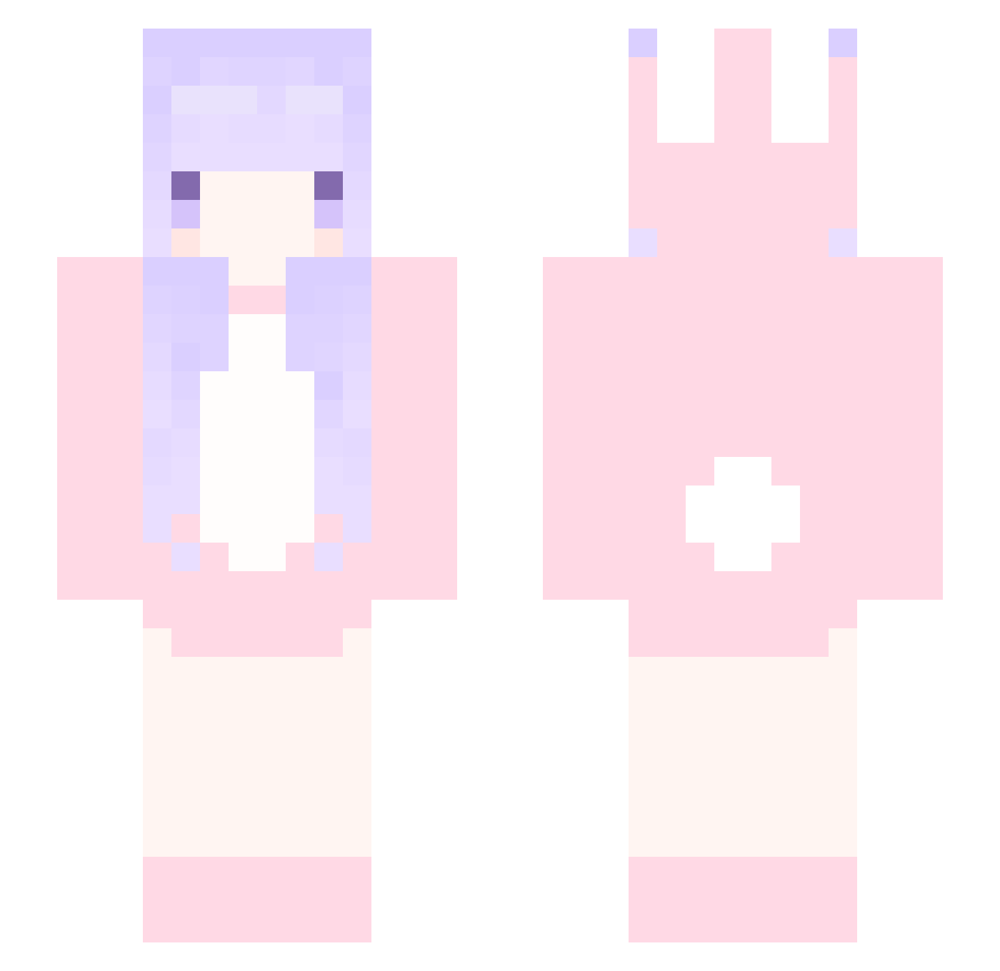 Tk5h Minecraft skin, front and back view