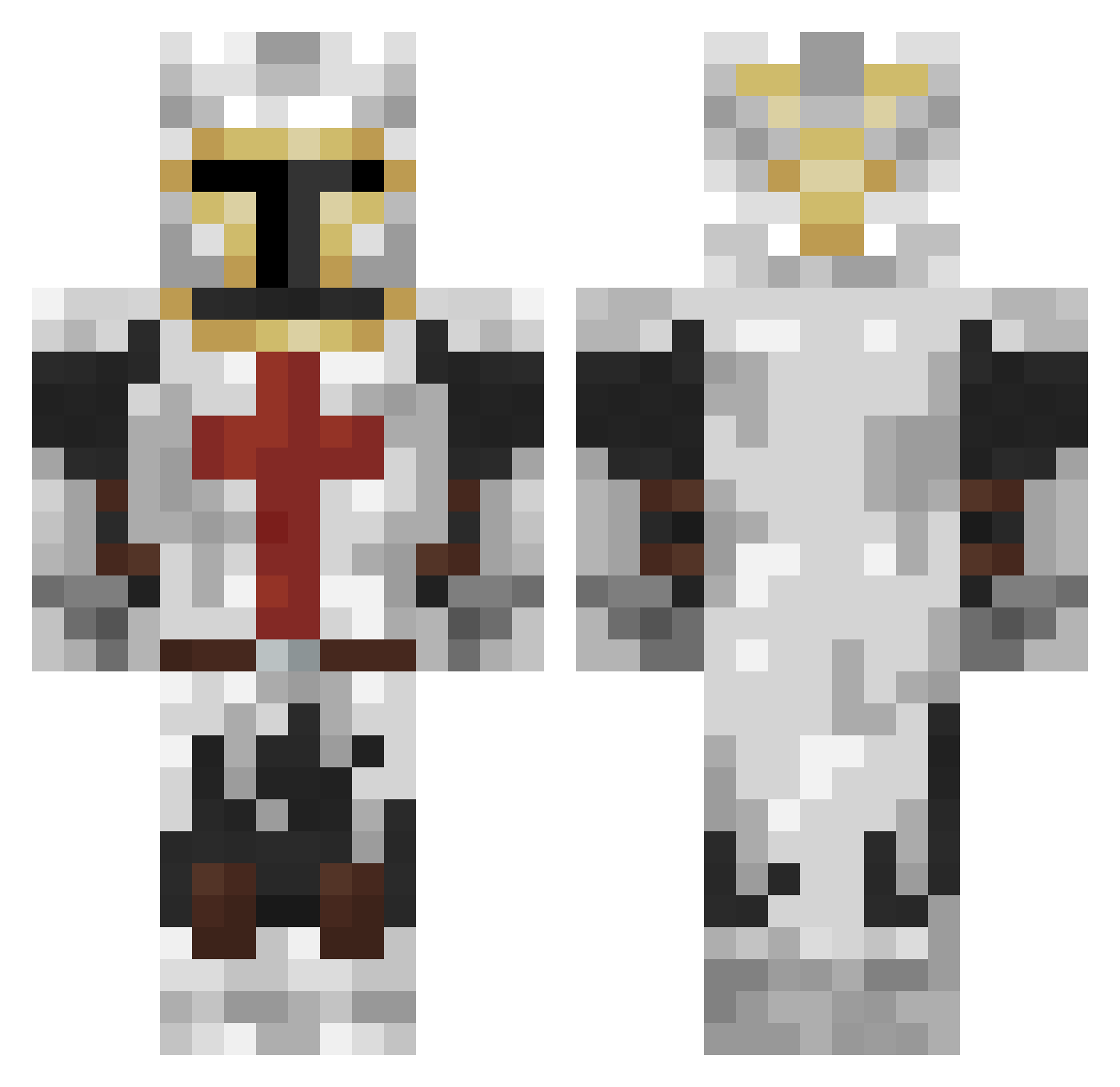 WomenMoaster Minecraft skin, front and back view