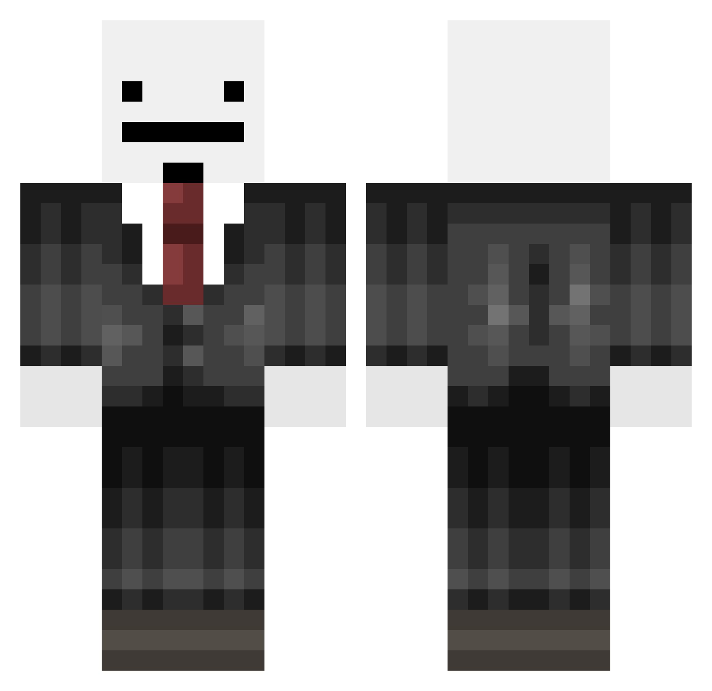 Sooth Minecraft skin, front and back view