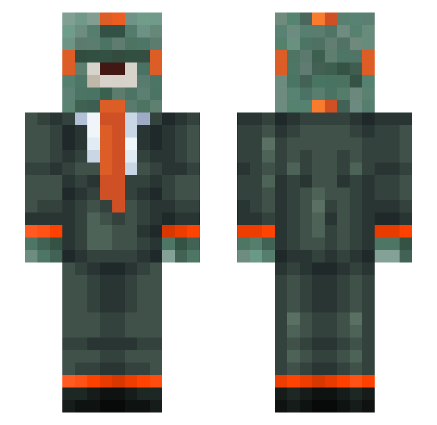 SindrePT Minecraft skin, front and back view