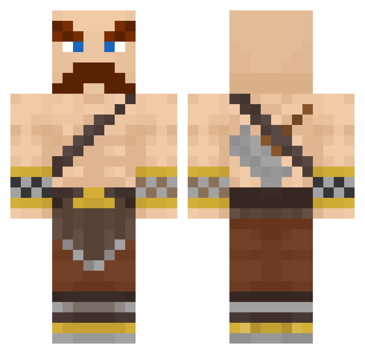 Lori_Lightfoot Minecraft skin, front and back view