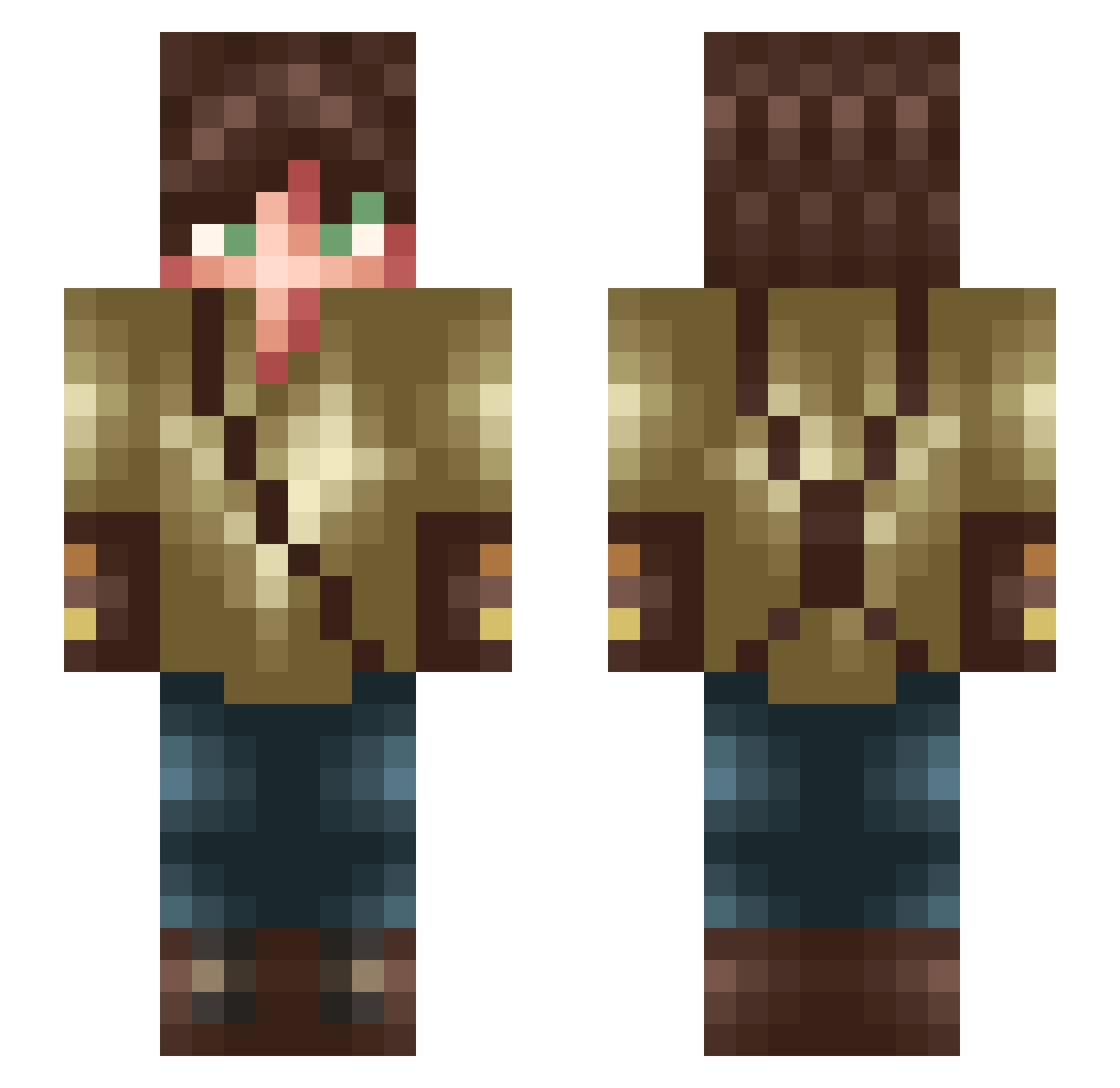 Osvak Minecraft skin, front and back view