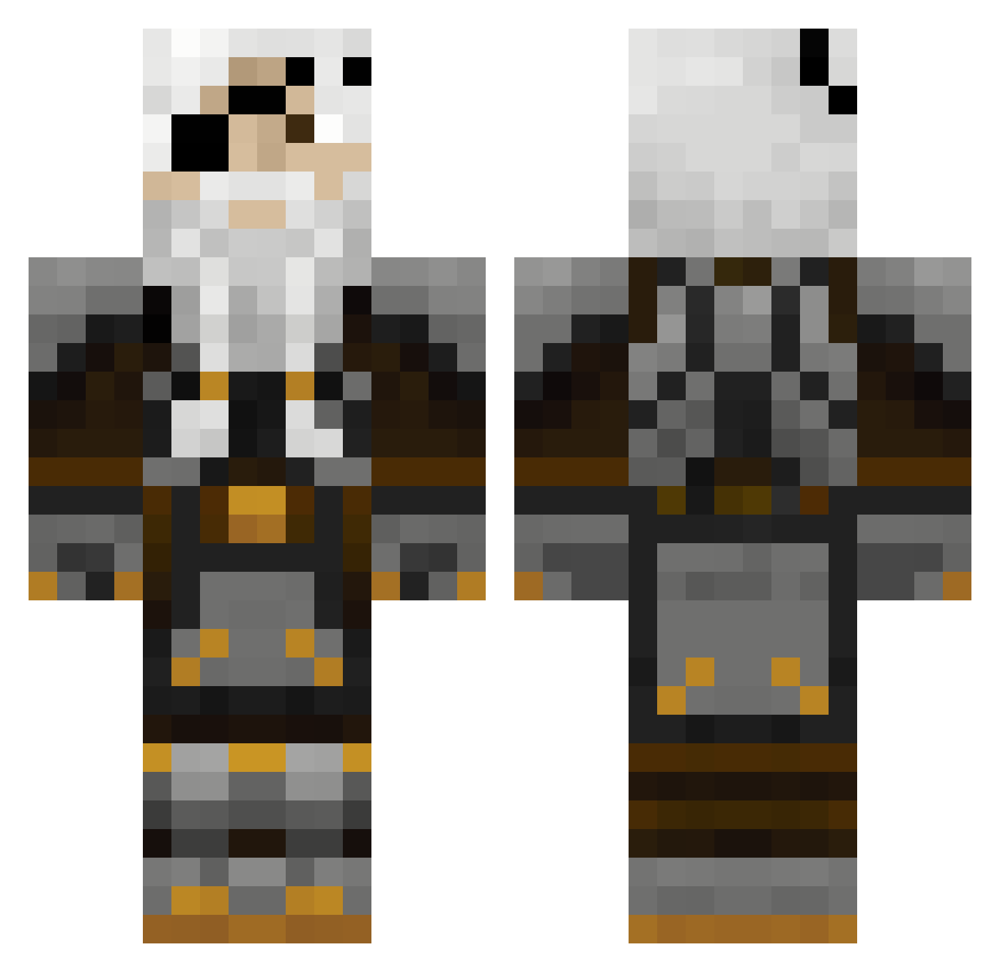 Monster3birch Minecraft skin, front and back view
